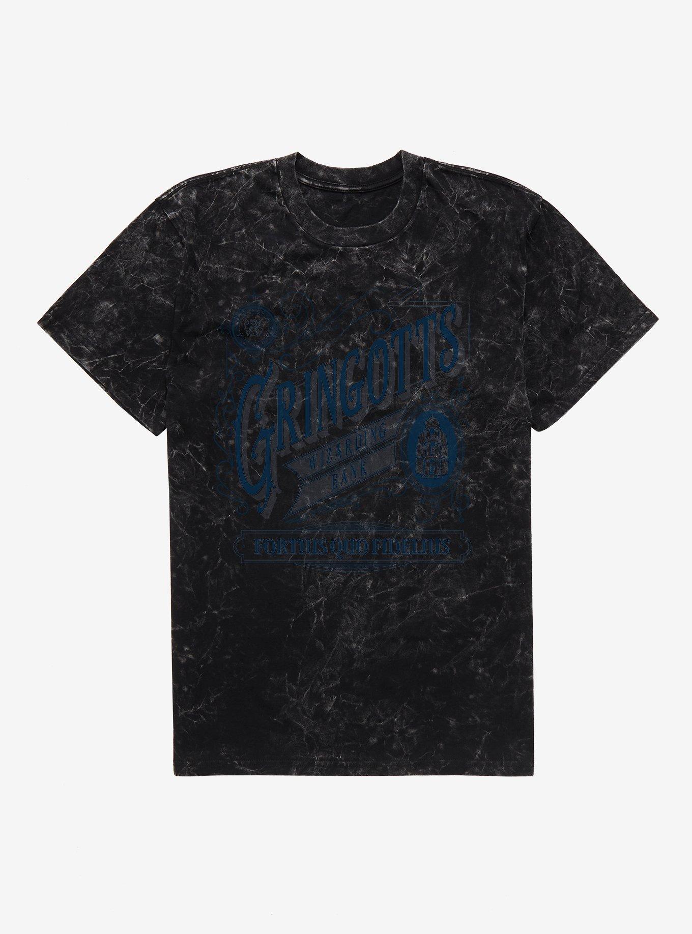 Harry Potter Gringotts Mineral Wash T-Shirt, BLACK MINERAL WASH, hi-res