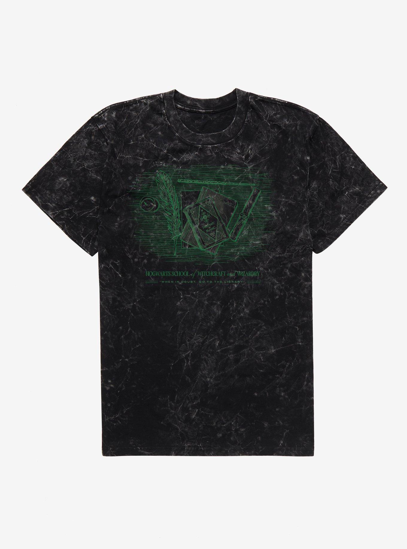 Harry Potter When In Doubt Go To The Library Mineral Wash T-Shirt, , hi-res