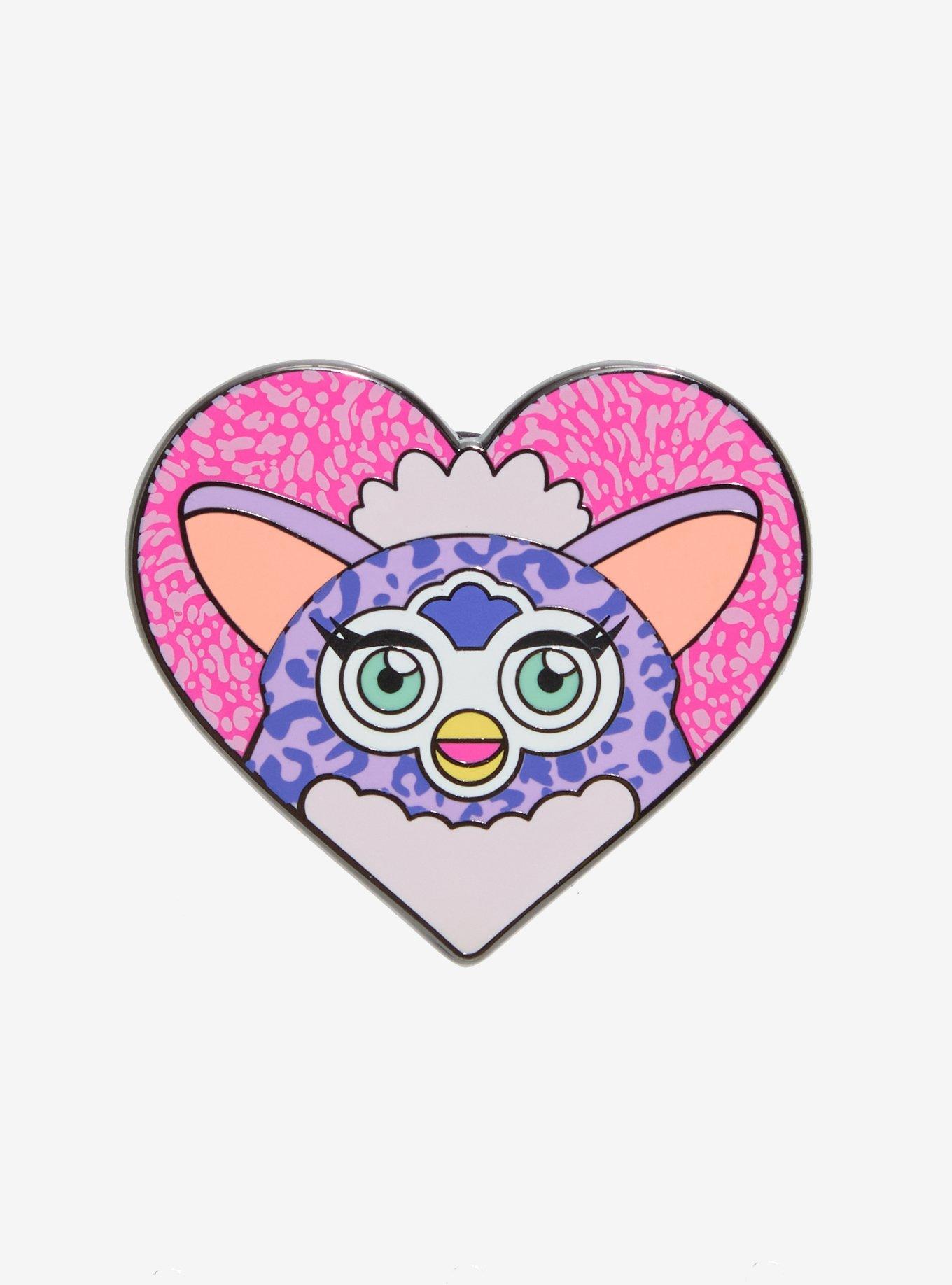 Furby Heart Y2K Enamel Pin, , hi-res
