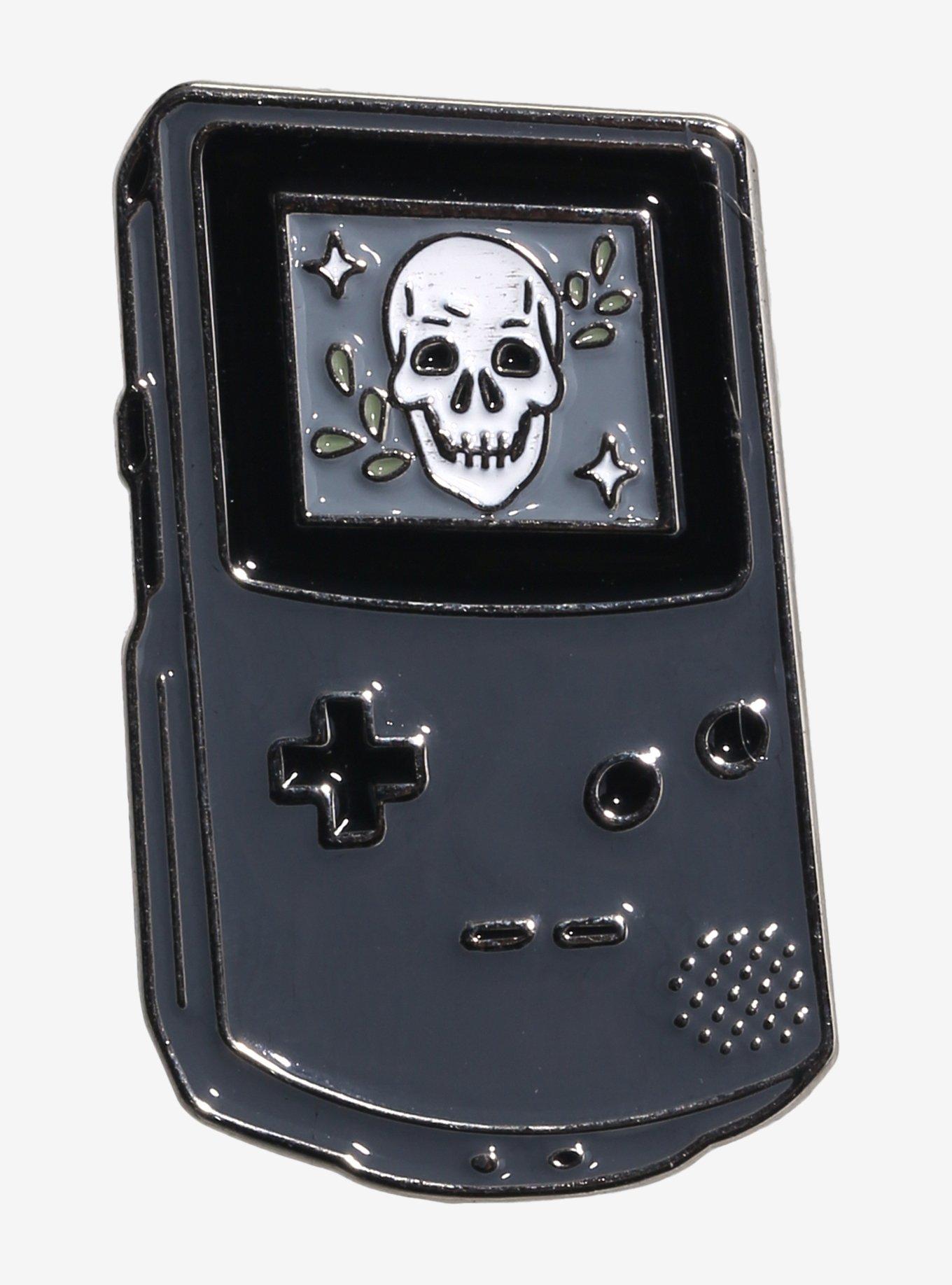Skull Video Game Console Enamel Pin, , hi-res