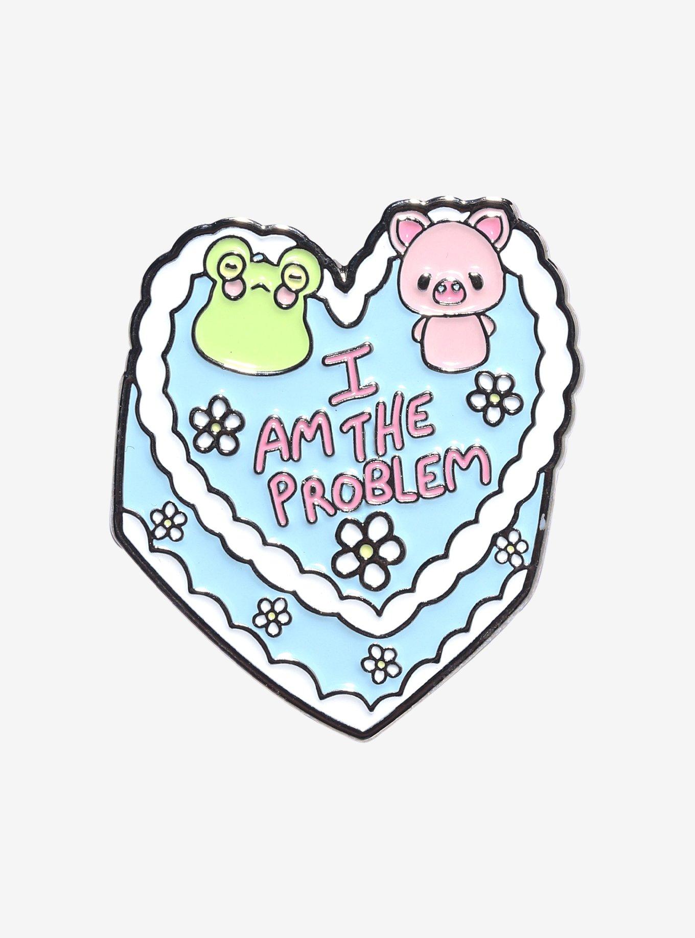I Am The Problem Cake Enamel Pin By Basura Gang, , hi-res