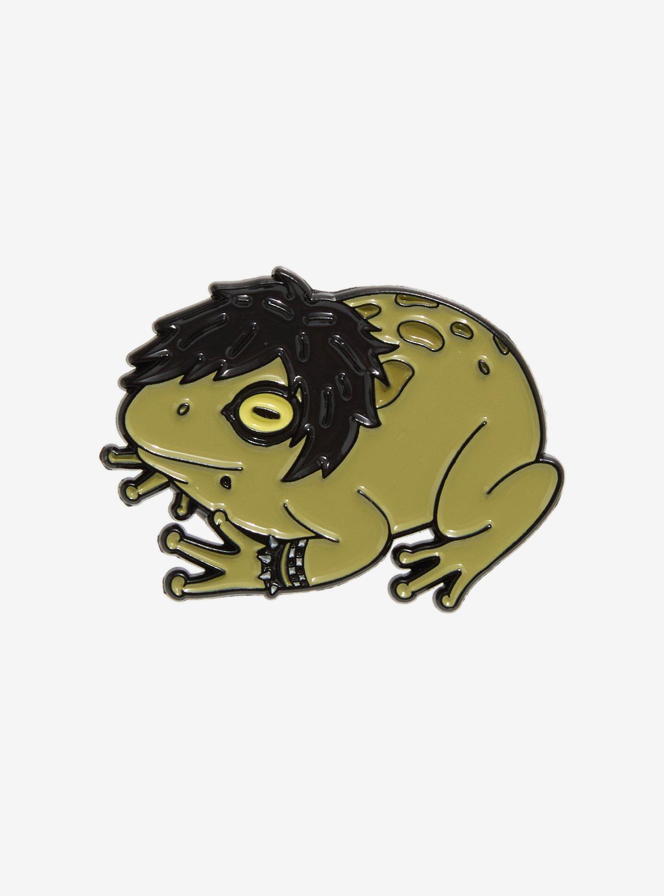 Emo Frog Enamel Pin, , hi-res