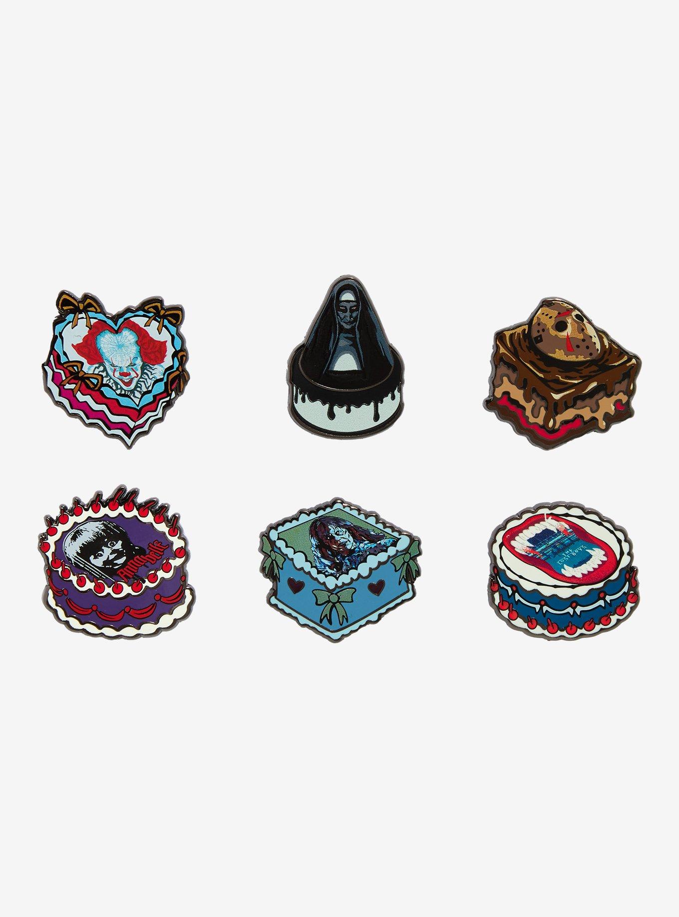 WB Horror Character Cake Blind Box Enamel Pin, , hi-res