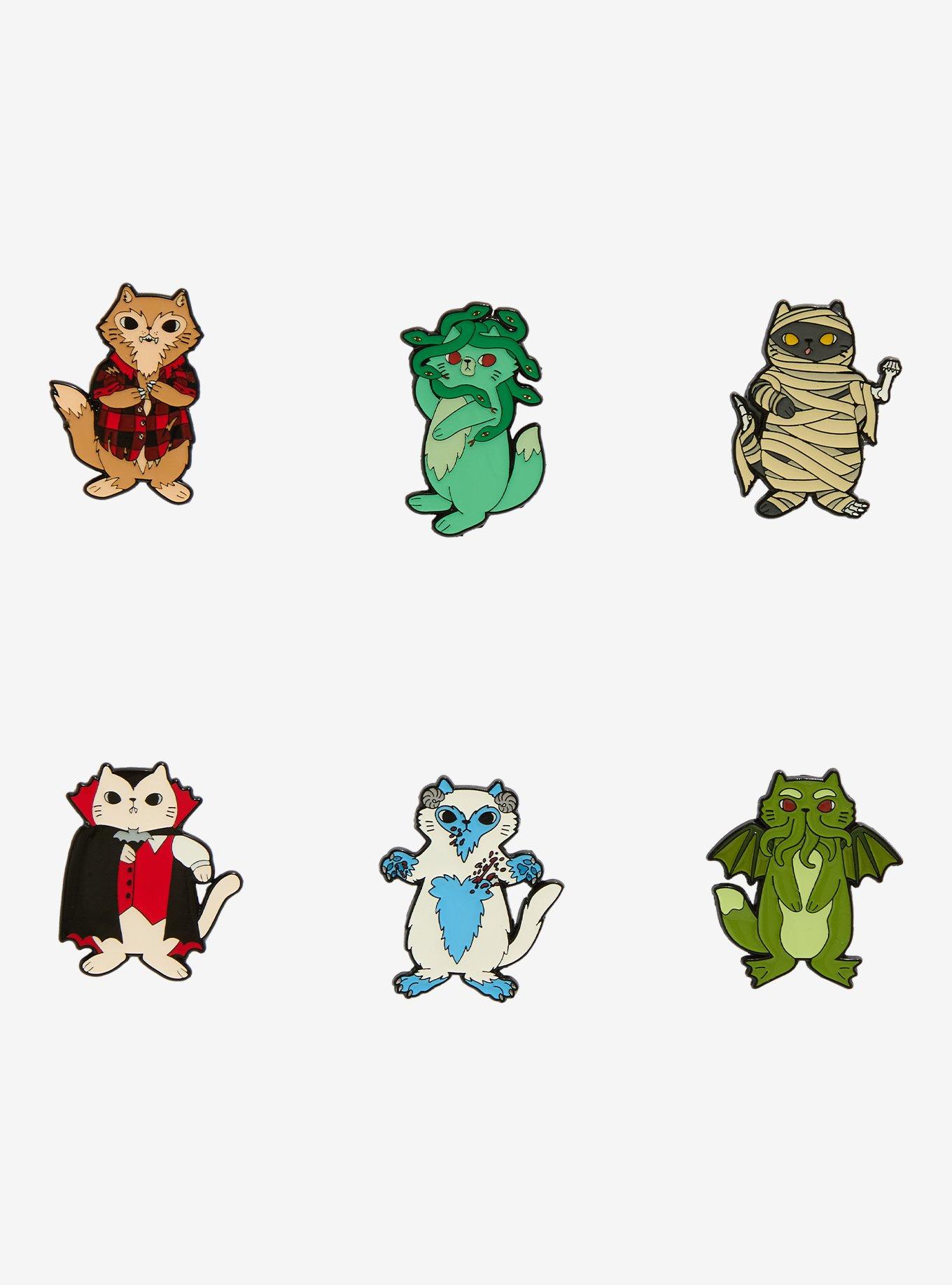 Horror Cats Meowster Mash Blind Box Enamel Pin, , hi-res