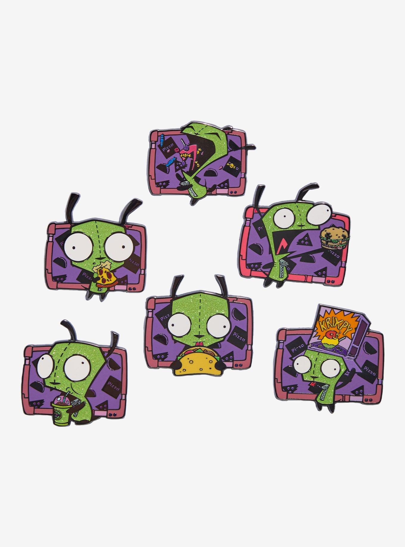 Buckle-Down Invader Zim GIR Glitter Blind Box Enamel Pin Hot Topic Exclusive, , hi-res