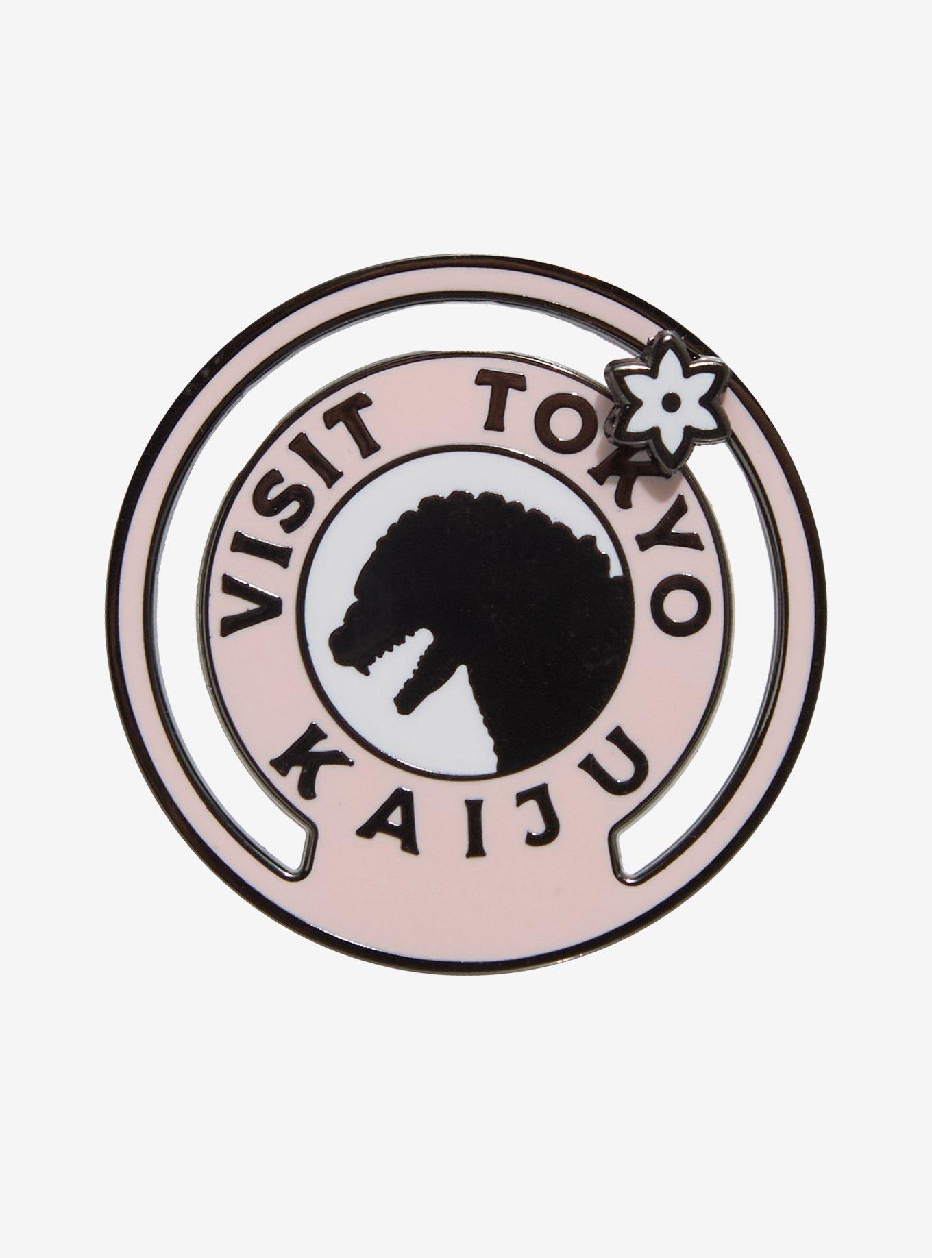 Godzilla Visit Tokyo Pink Enamel Pin, , hi-res