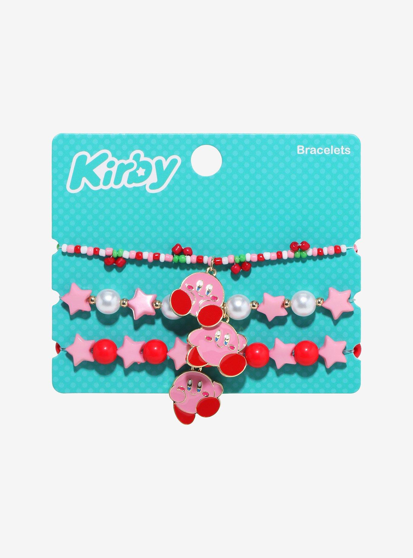 Kirby Cherry Charm Bead Bracelet Set, , hi-res