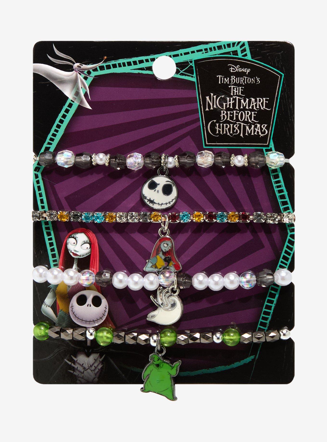 The Nightmare Before Christmas Character Bead Bracelet Set, , hi-res