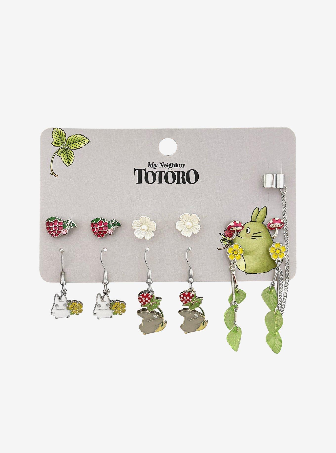 Studio Ghibli® My Neighbor Totoro Strawberry Totoro Cuff Earring Set, , hi-res