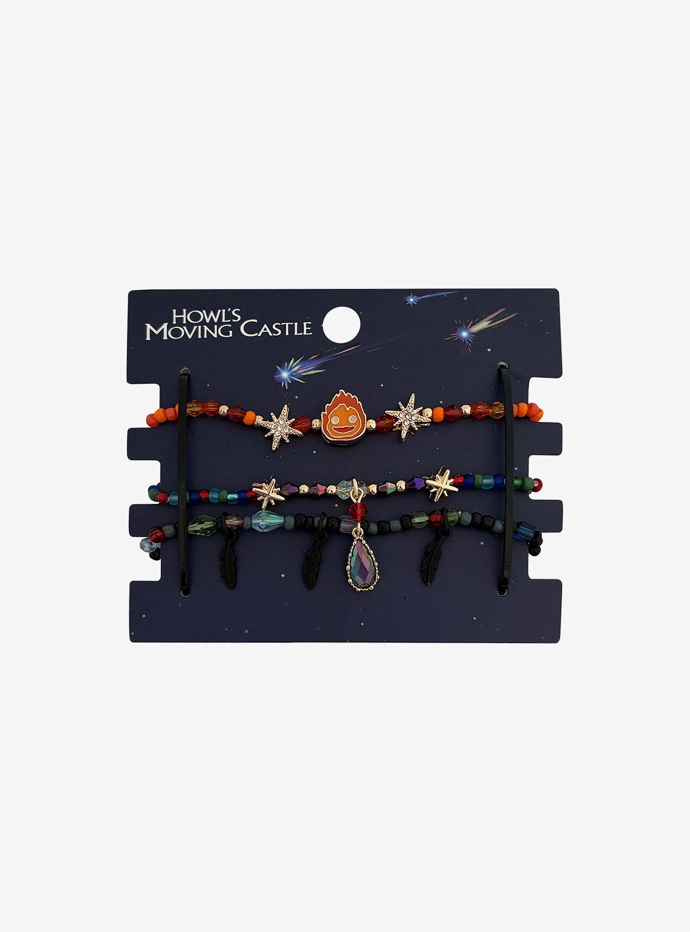 Studio Ghibli® Howl's Moving Castle Calcifer & Howl Bead Bracelet Set, , hi-res