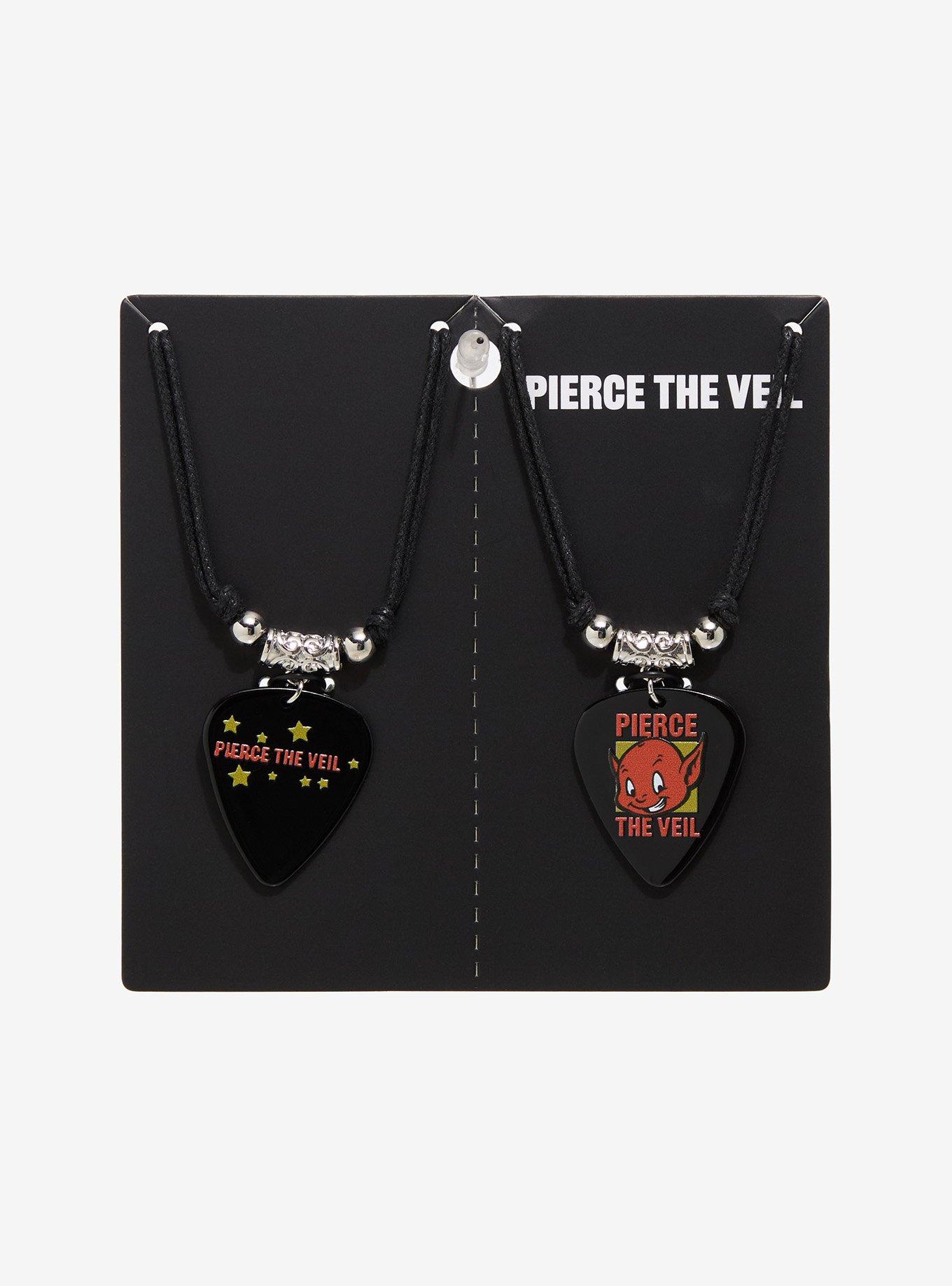 Pierce The Veil Guitar Pick Best Friend Necklace Set | Hot Topic