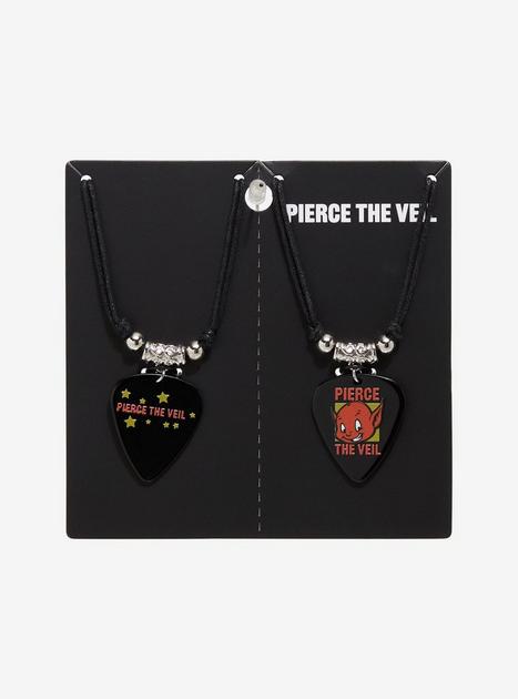 Pierce The Veil Guitar Pick Best Friend Necklace Set | Hot Topic