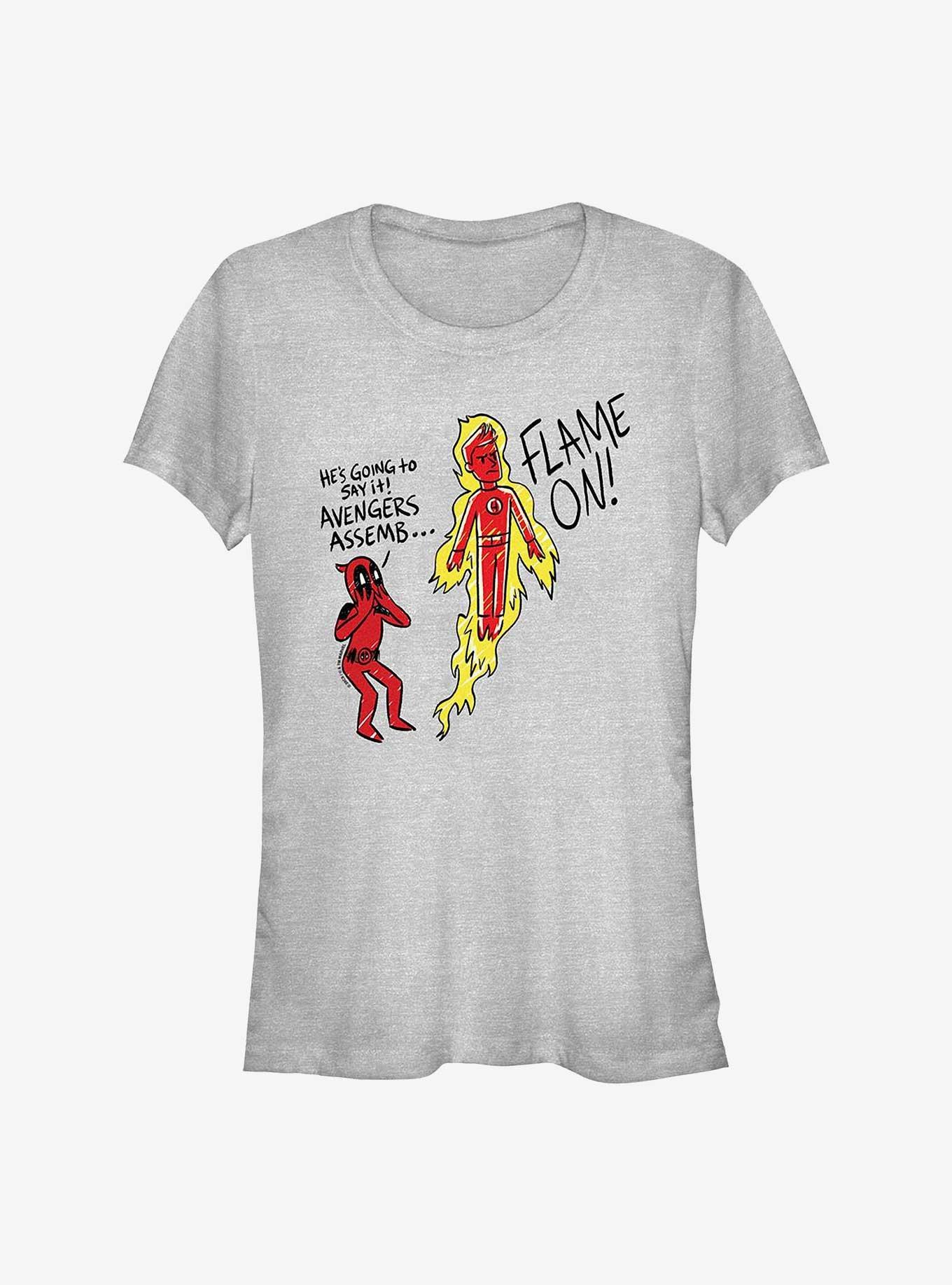 Marvel Deadpool & Wolverine Flame On Girls T-Shirt, , hi-res