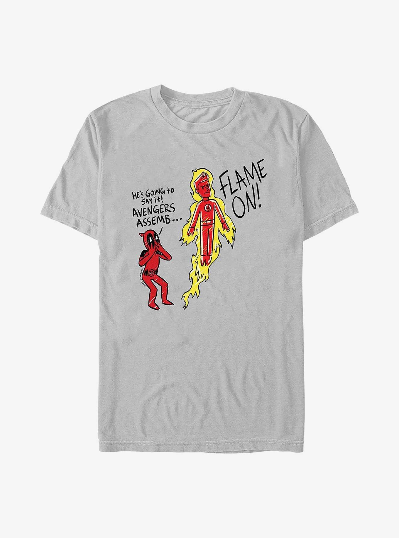 Marvel Deadpool & Wolverine Flame On T-Shirt, , hi-res