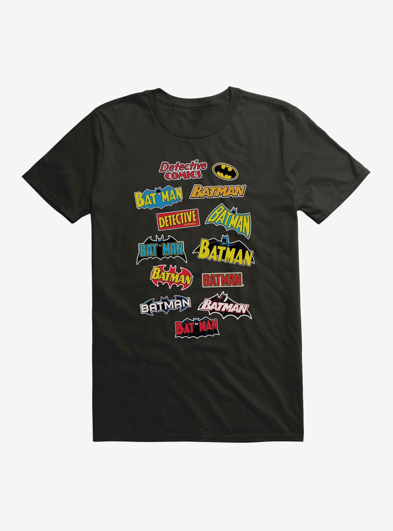 DC Batman Detective Comics Logos T-Shirt, BLACK, hi-res