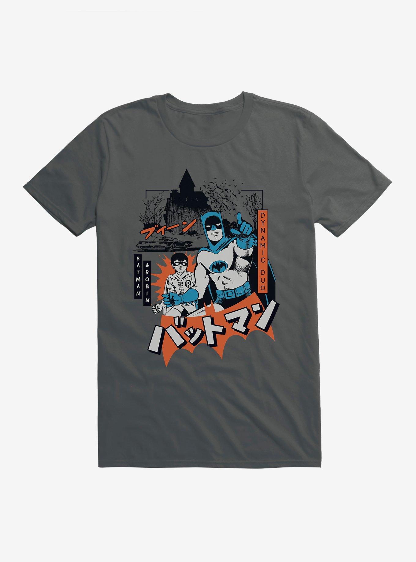 DC Batman & Robin Batcave Duo T-Shirt, CHARCOAL, hi-res