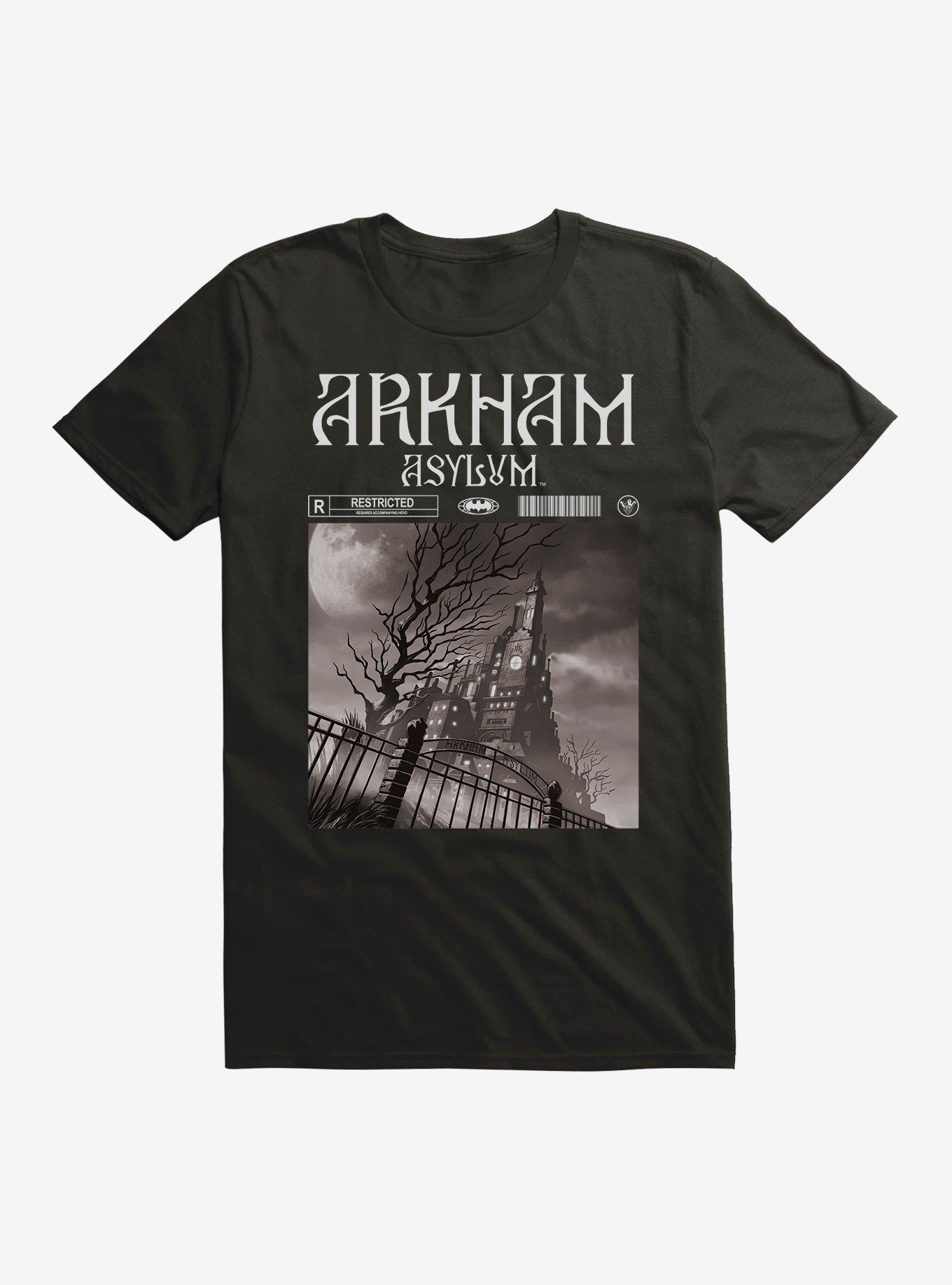 DC Batman Arkham Asylum Rated T-Shirt, BLACK, hi-res