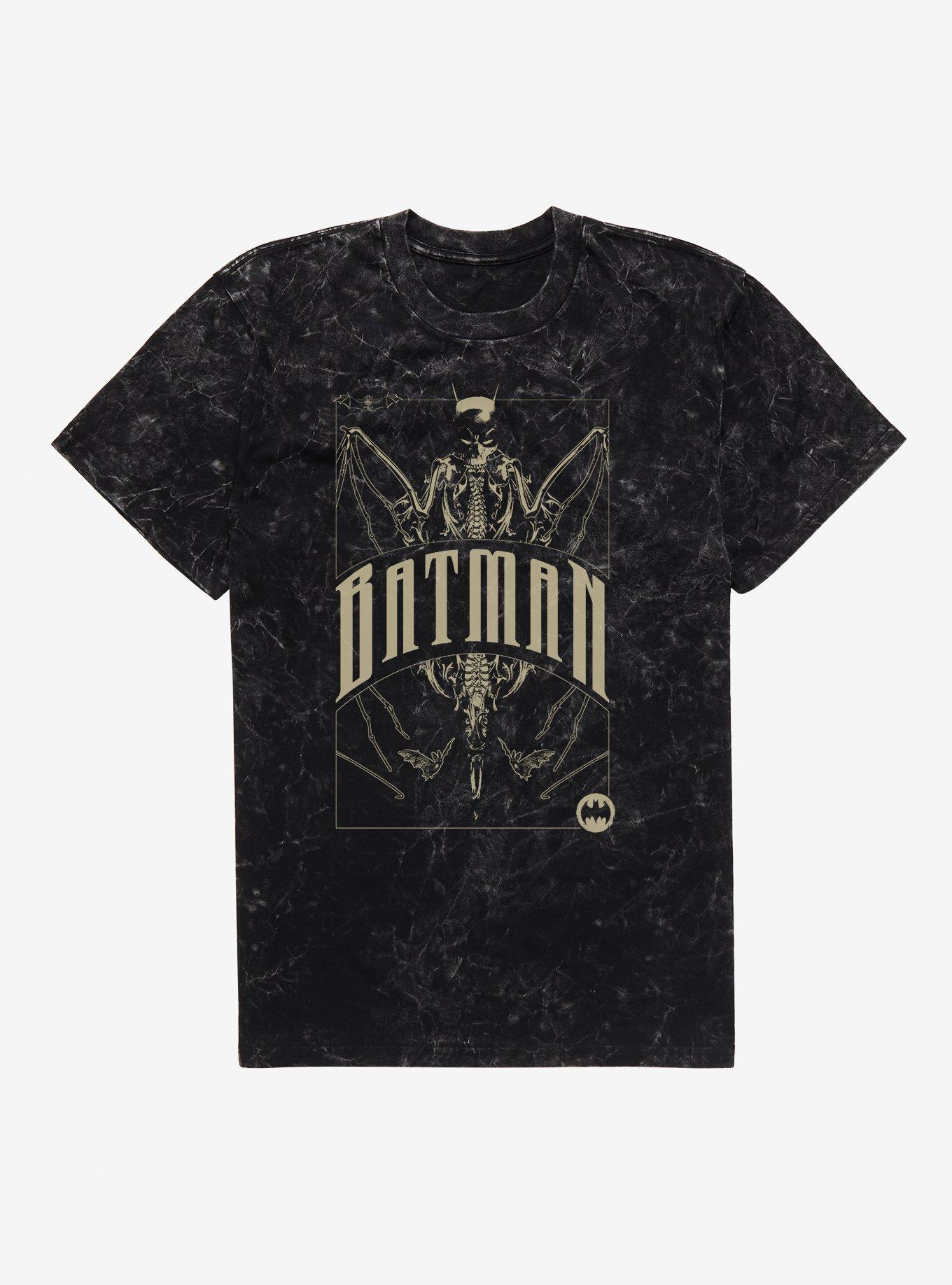 DC Batman Skeleton Card Mineral Wash T-Shirt, , hi-res