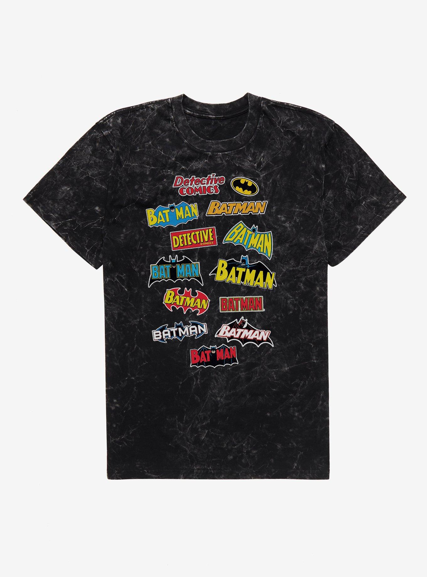 DC Batman Detective Comics Logos Mineral Wash T-Shirt, , hi-res