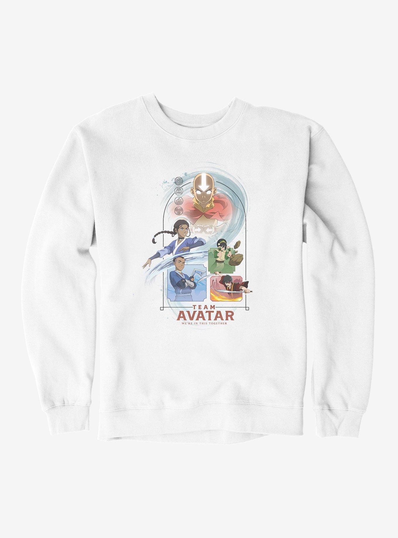 Avatar: The Last Airbender Team Avatar Sweatshirt, WHITE, hi-res