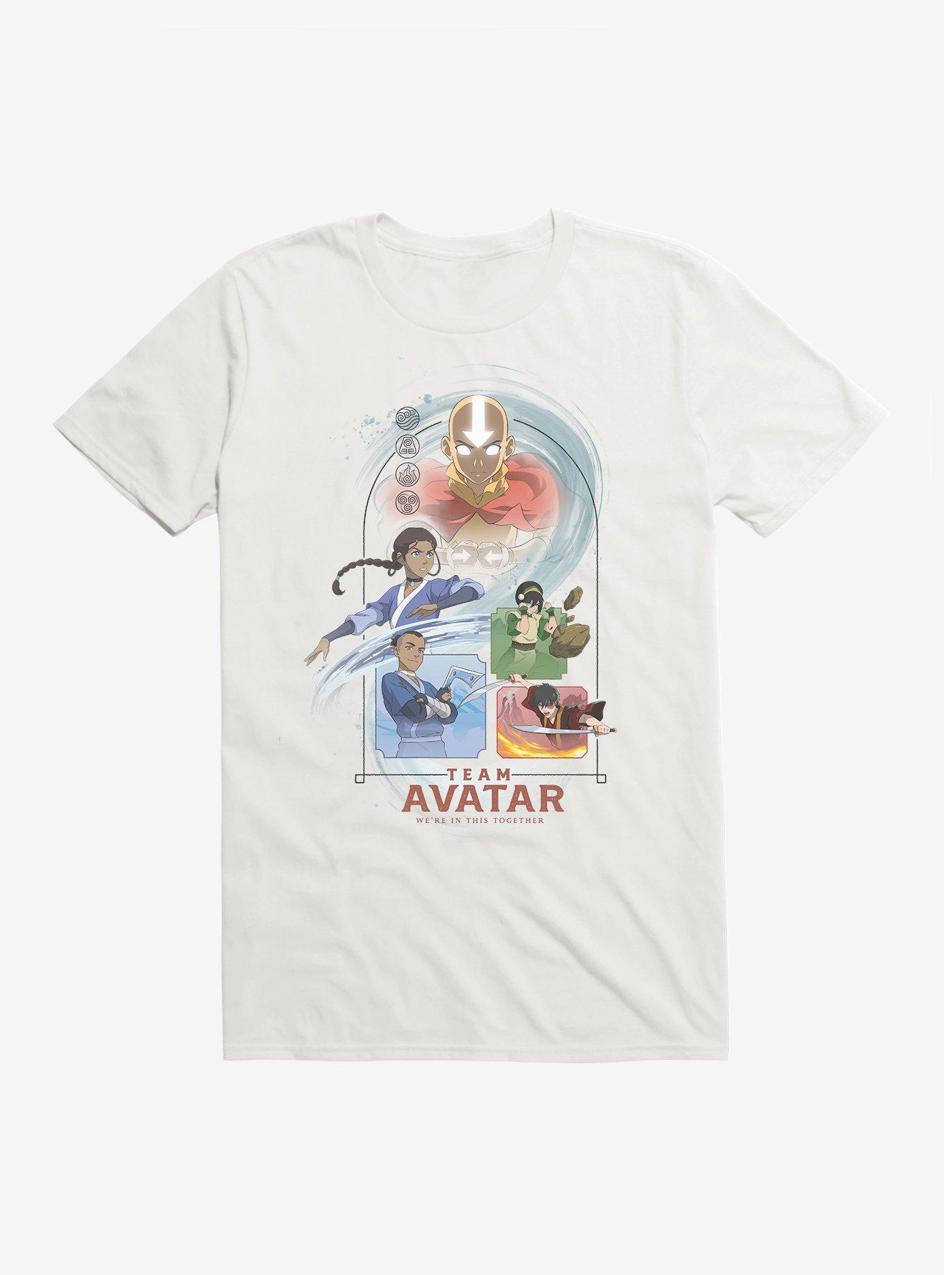 Avatar: The Last Airbender Team Avatar T-Shirt, WHITE, hi-res