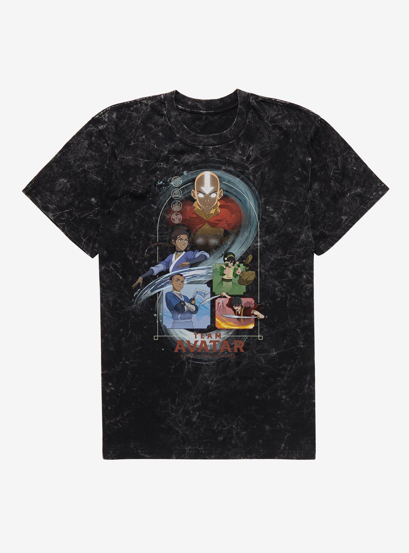 Avatar: The Last Airbender Team Avatar Mineral Wash T-Shirt,All Products : American Fashion Style Bags On Sale
