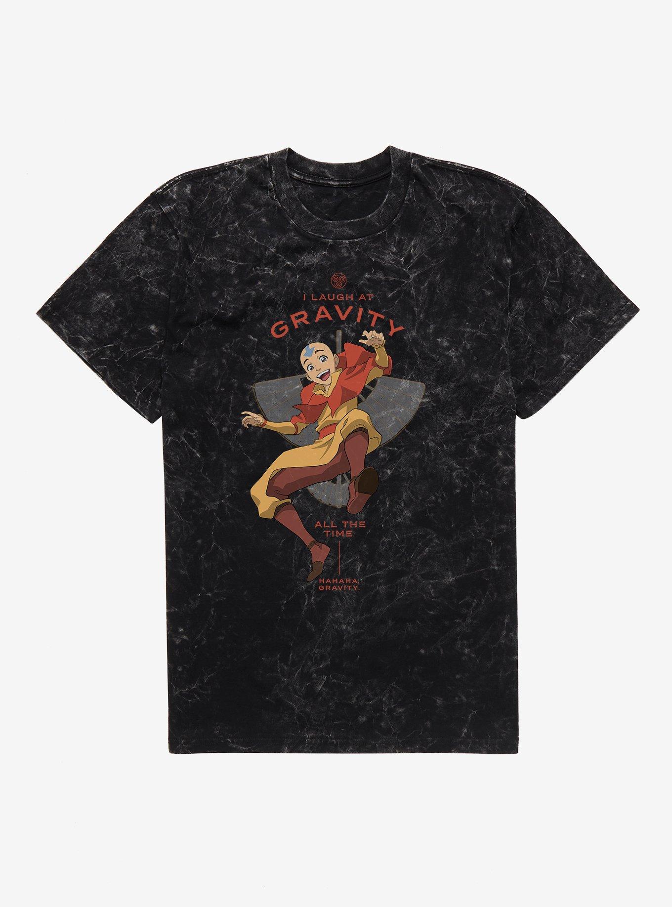 Avatar: The Last Airbender Aang Laugh At Gravity Mineral Wash T-Shirt, , hi-res