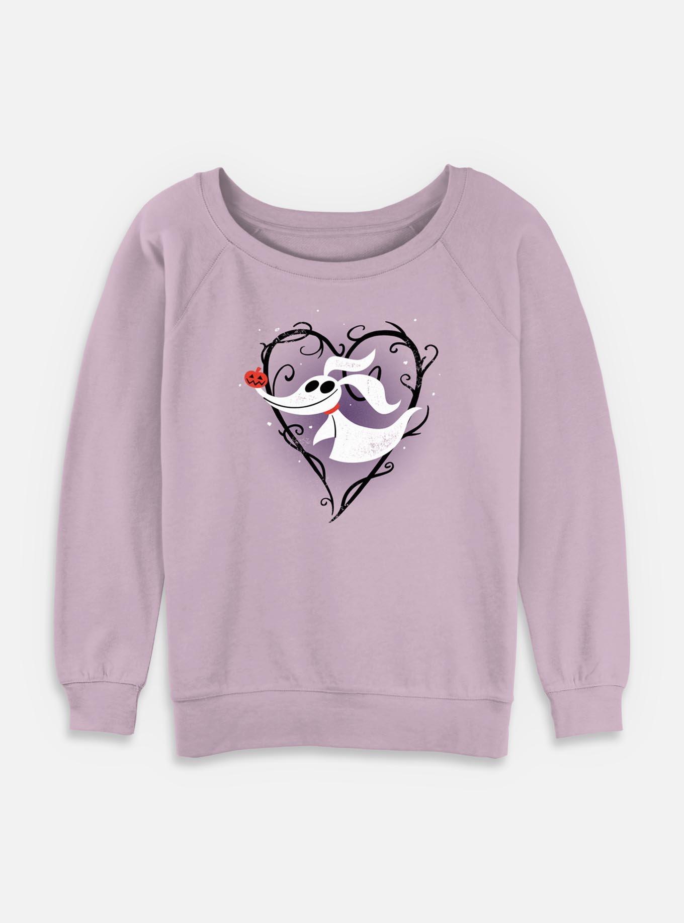 The Nightmare Before Christmas Zero Heart Womens Slouchy Sweatshirt,Specials : American Fashion Style Bags On Sale