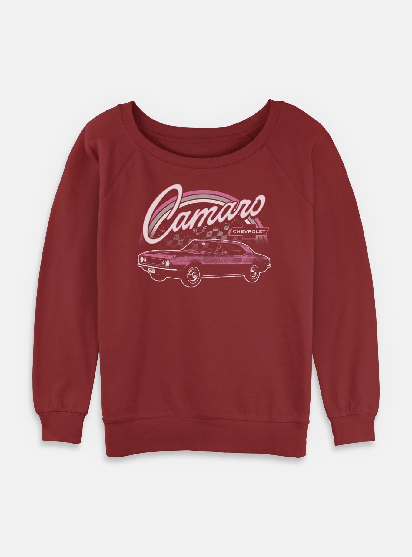 General Motors Checkered Camaro  Womens Slouchy Sweatshirt, , hi-res