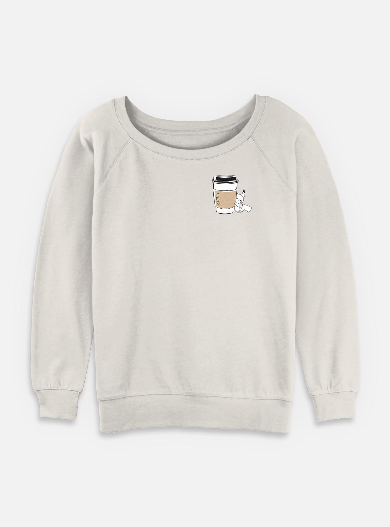 Pokemon Pikachu Coffee  Womens Slouchy Sweatshirt, , hi-res