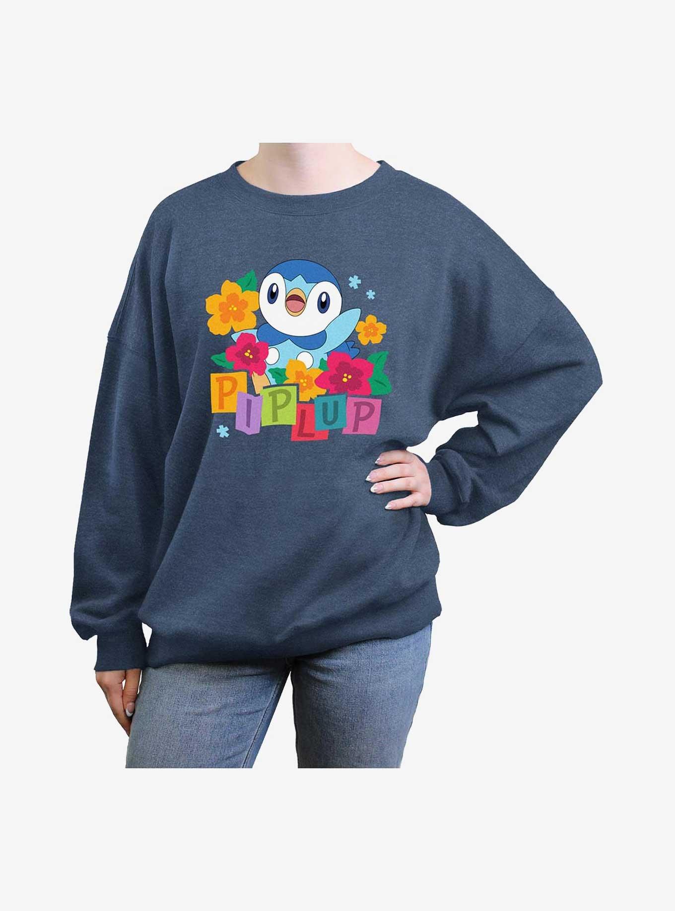 Pokemon Piplup Cutie Girls Oversized Sweatshirt, , hi-res