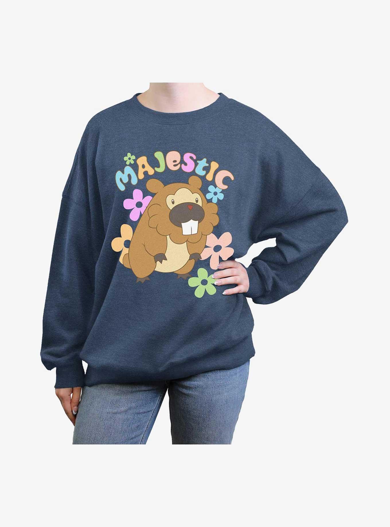 Pokemon Bidoof Majestic Girls Oversized Sweatshirt, , hi-res