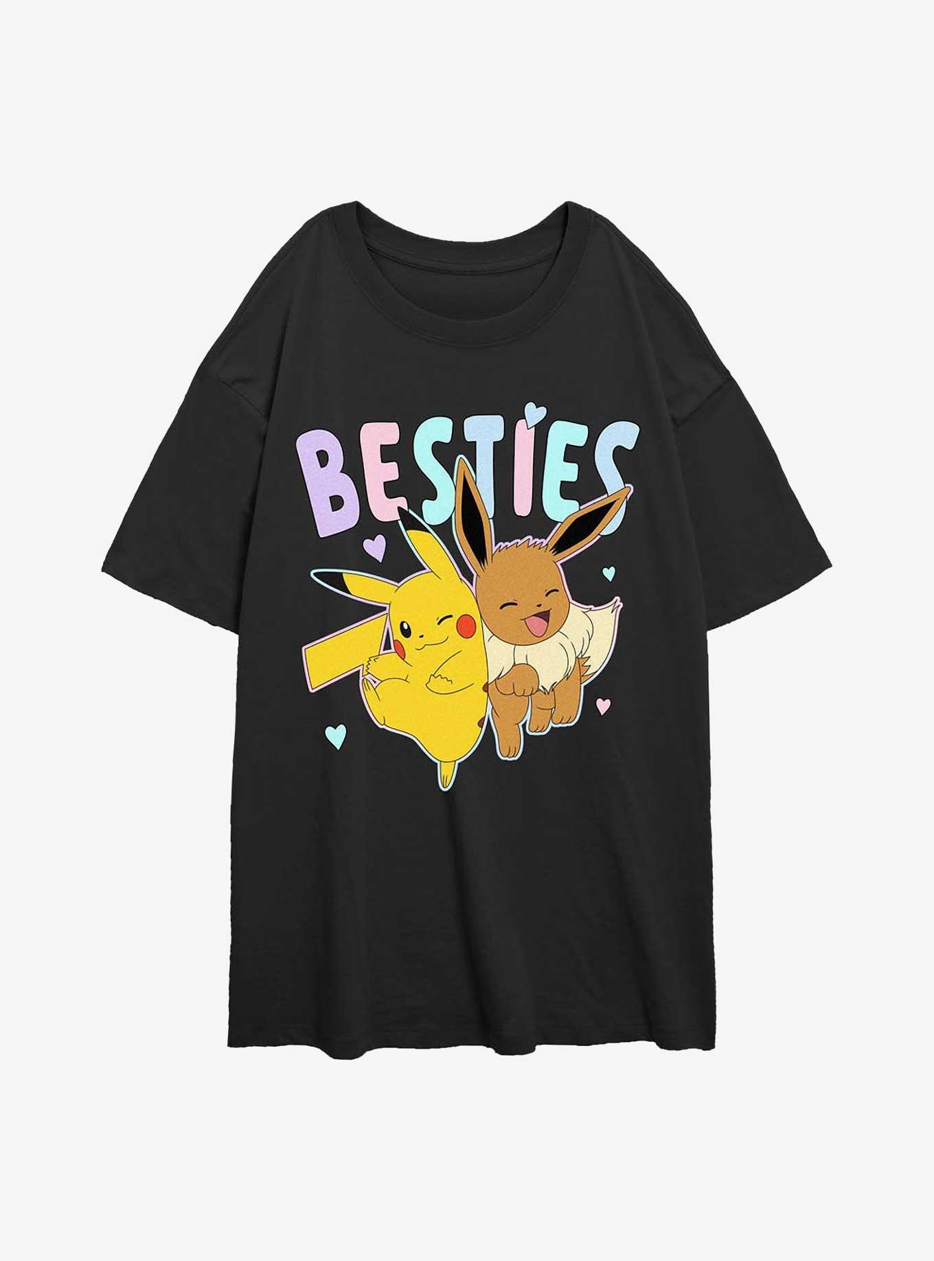 Pokemon Besties Pikachu & Eevee Girls Oversized T-Shirt, , hi-res
