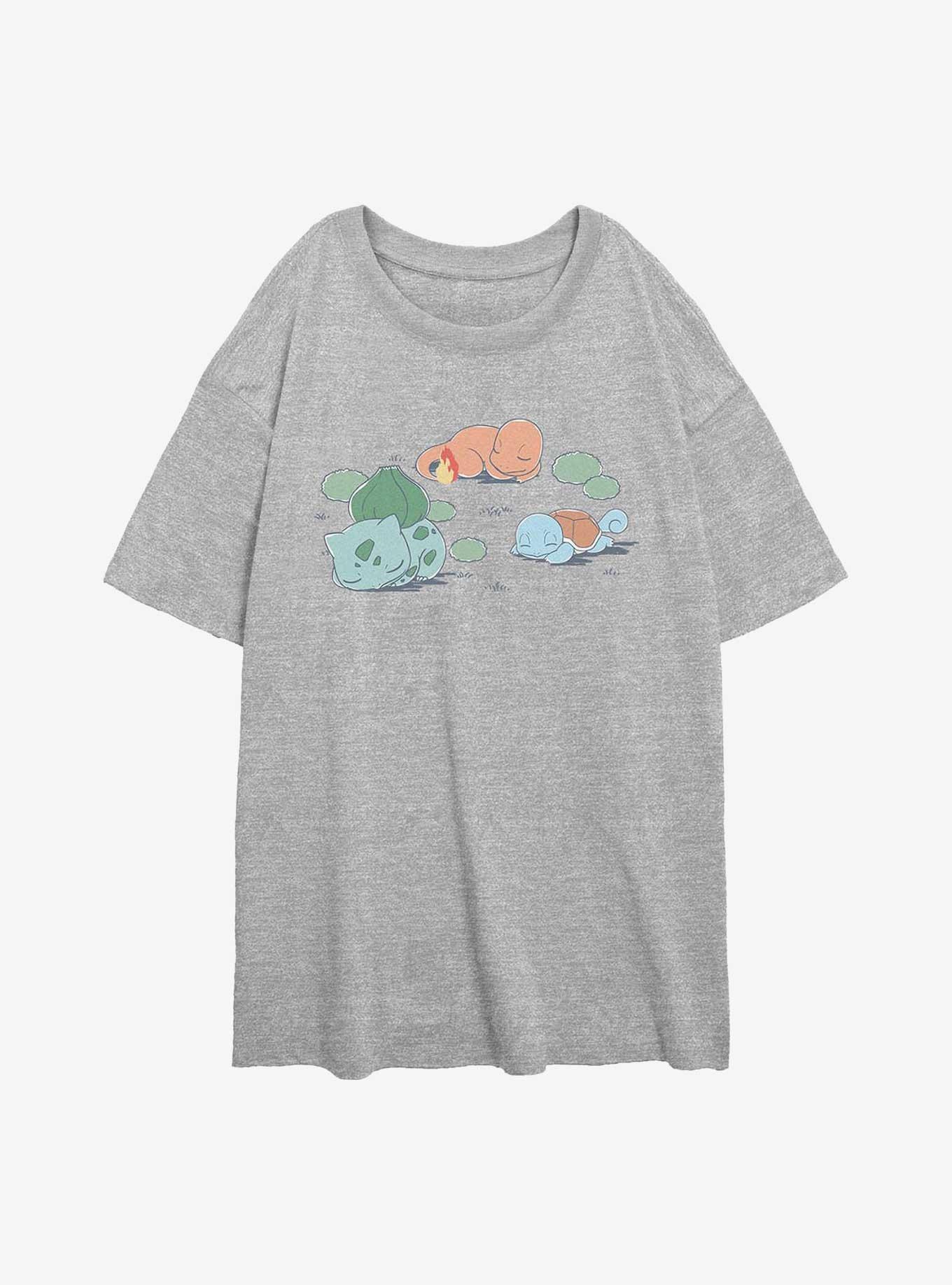 Pokemon Bulbasaur Charmander Squirtle Girls Oversized T-Shirt, , hi-res