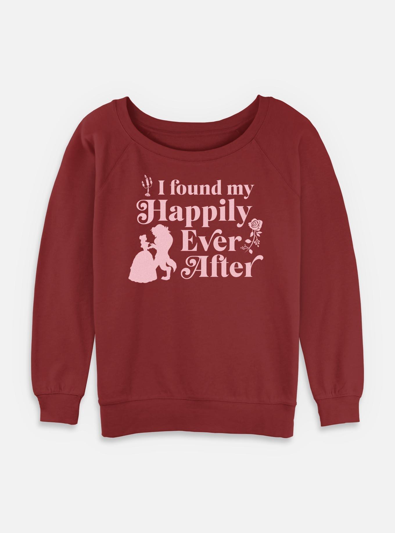 Disney Beauty and the Beast I Found My Happily Ever After  Womens Slouchy Sweatshirt, , hi-res