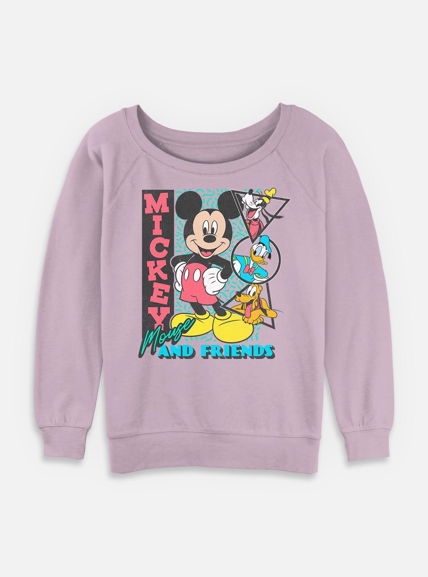 Disney Mickey Mouse & Friends Shapes Womens Slouchy Sweatshirt, , hi-res