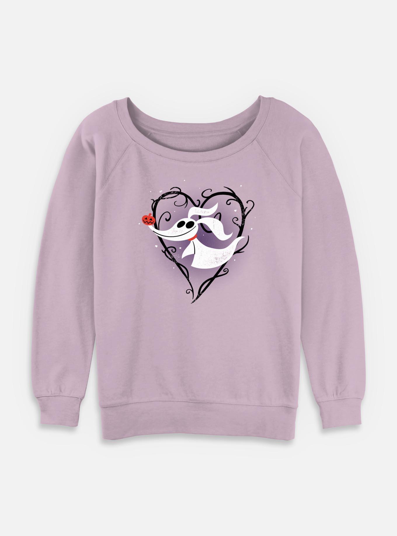 The Nightmare Before Christmas Zero Heart Womens Slouchy Sweatshirt, , hi-res