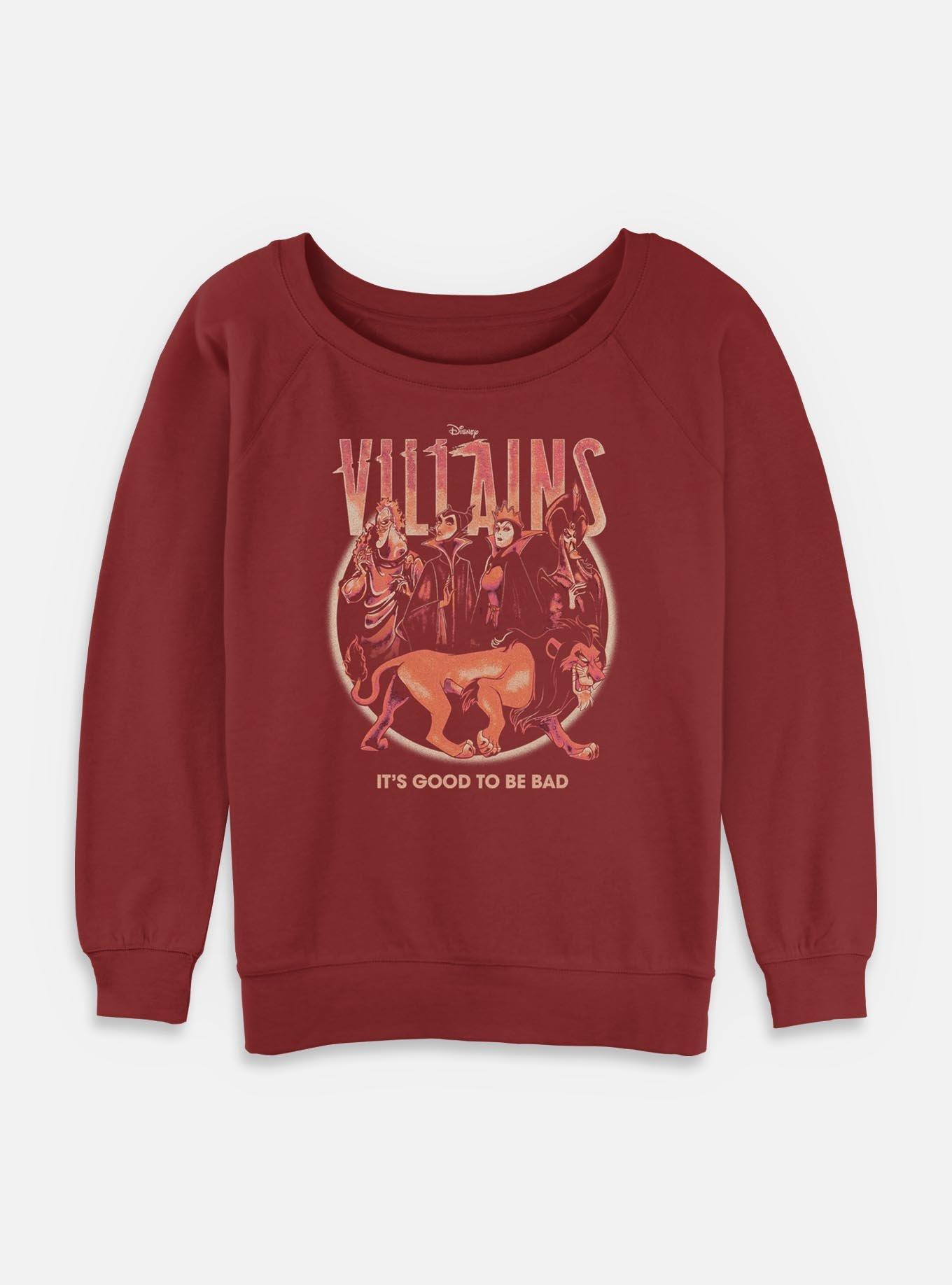 Disney Villains Villains It's Good To Be Bad Womens Slouchy Sweatshirt, , hi-res