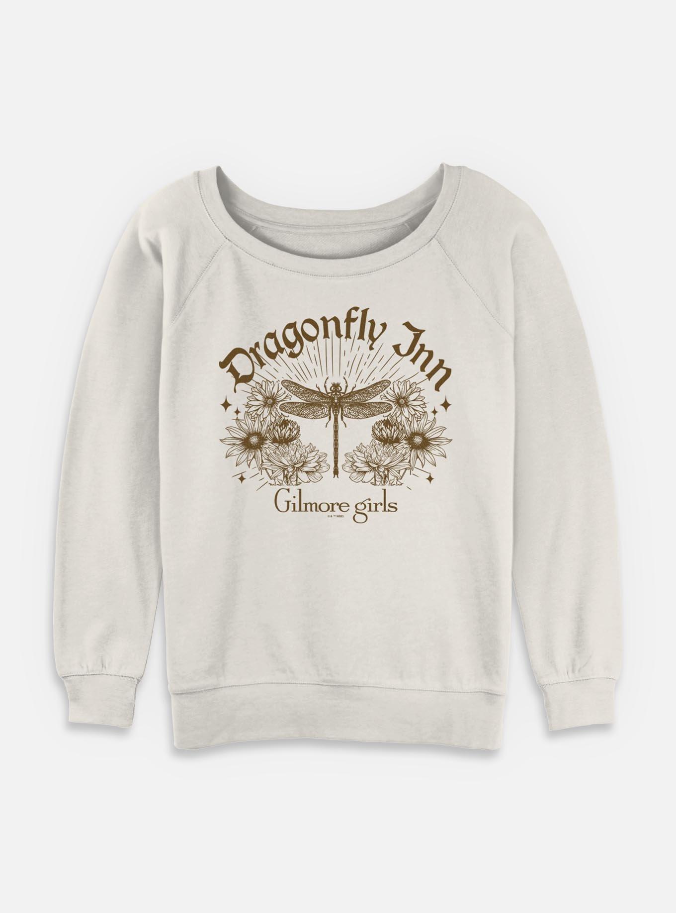 Gilmore Girls Dragonfly Inn Logo  Womens Slouchy Sweatshirt, EGRET, hi-res