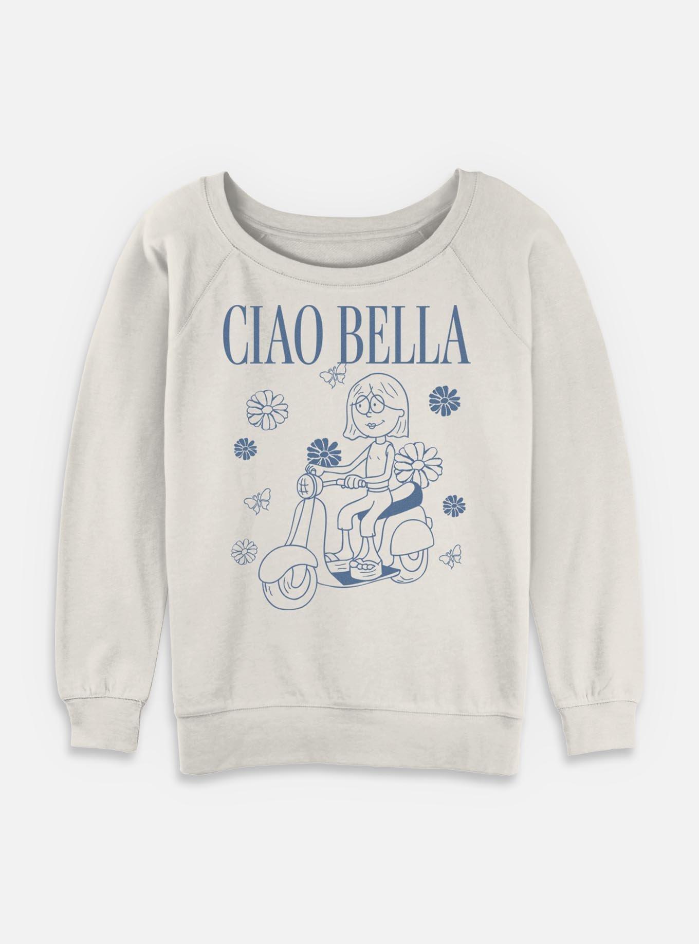 Disney Lizzie McGuire Ciao Bella Womens Slouchy Sweatshirt, , hi-res