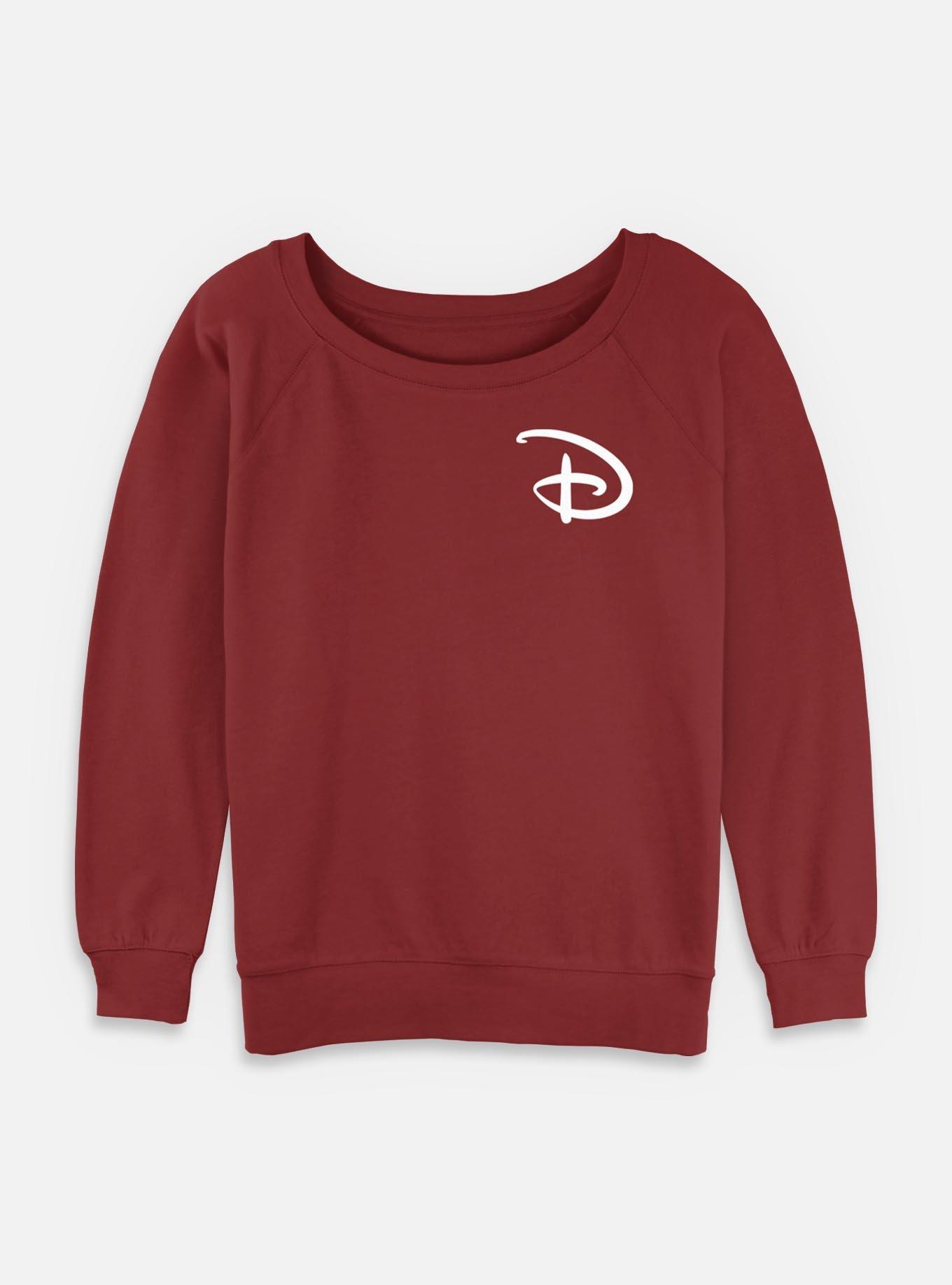 Disney D Logo Womens Slouchy Sweatshirt, , hi-res