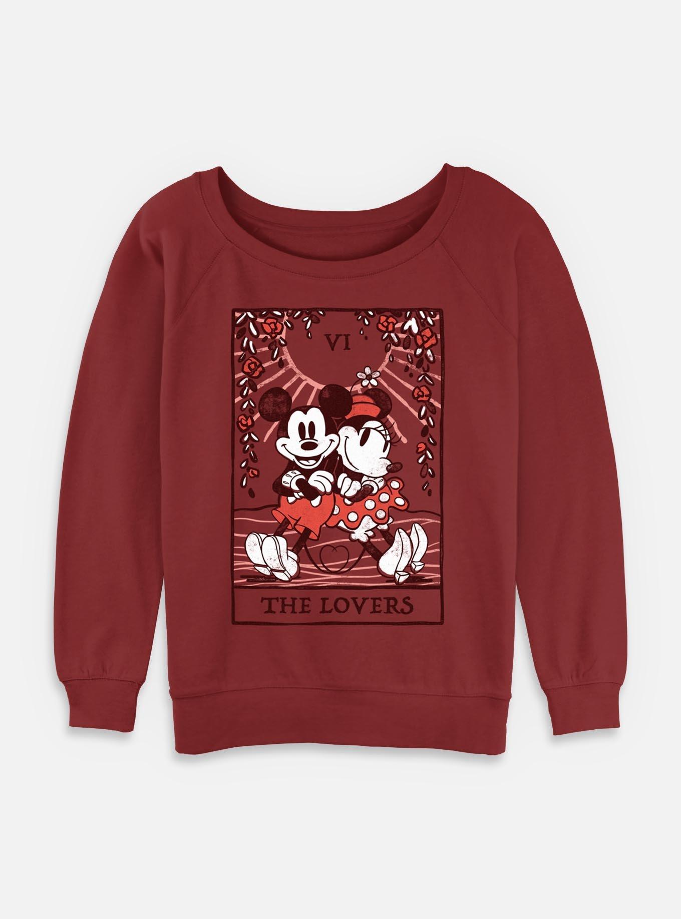 Disney Mickey Mouse The Lovers Womens Slouchy Sweatshirt, , hi-res