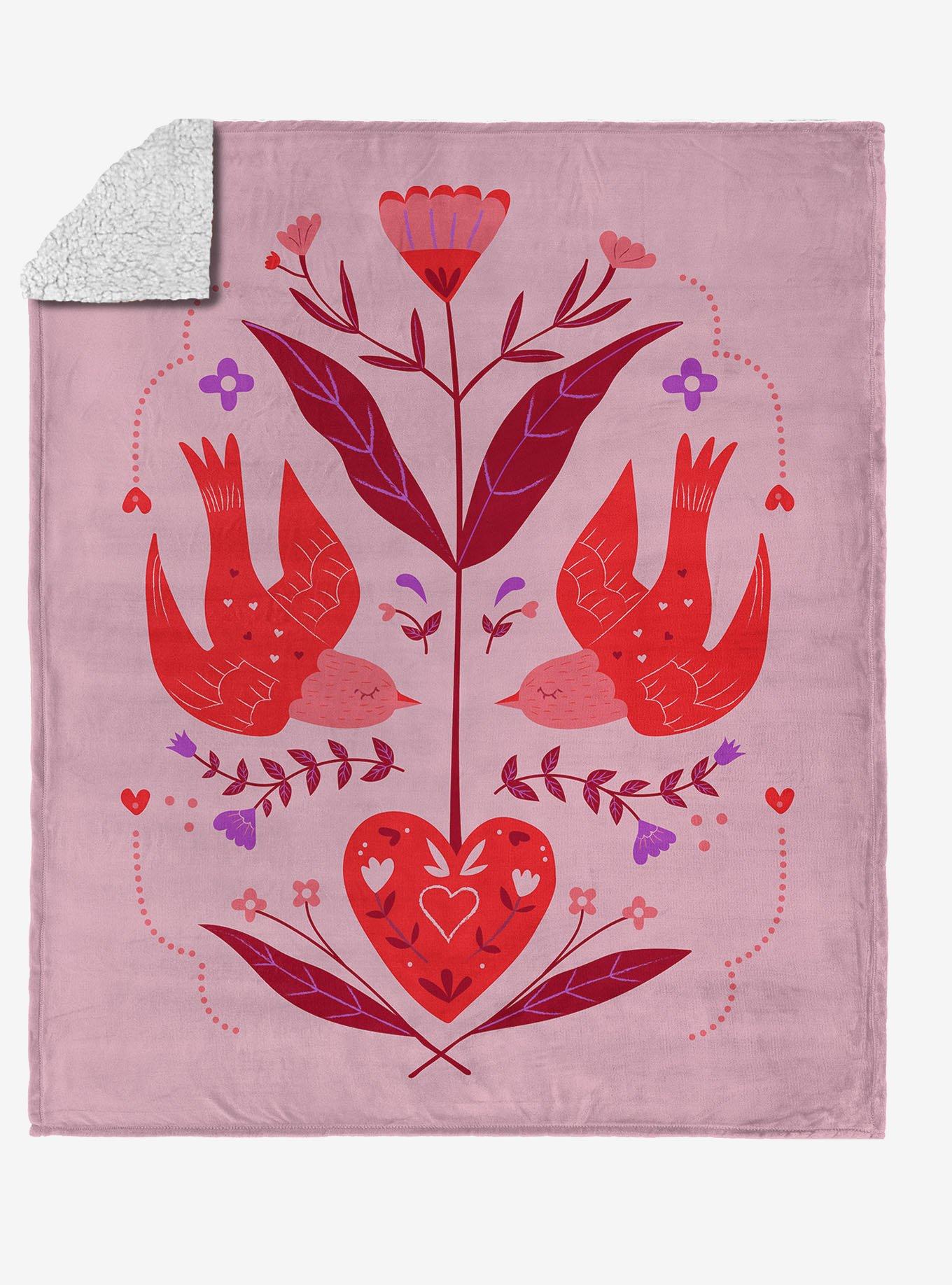 Flying Birds Silk Touch Sherpa Throw Blanket, , hi-res