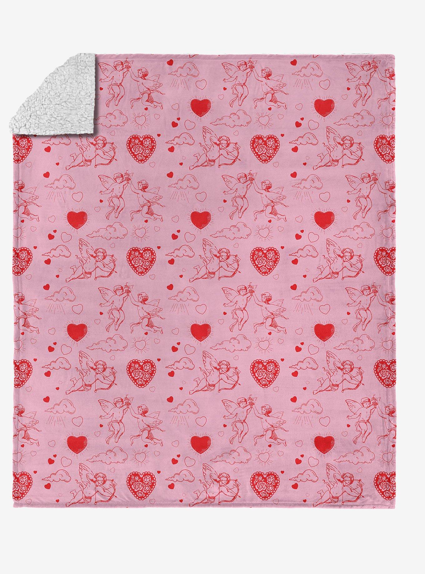 Cupid Silk Touch Sherpa Throw Blanket, , hi-res