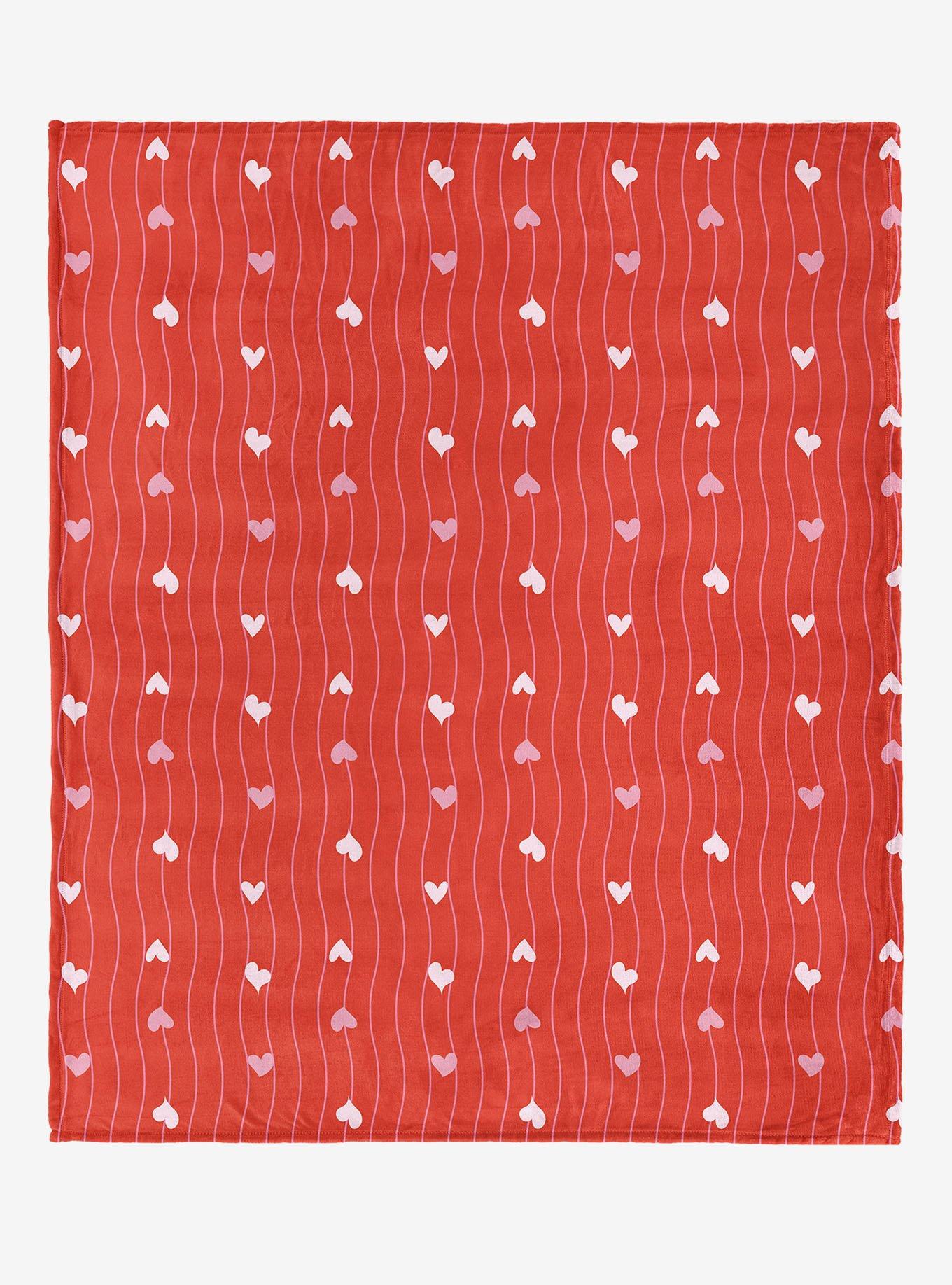 Line Hearts 60x80" Silk Touch Throw Blanket, , hi-res