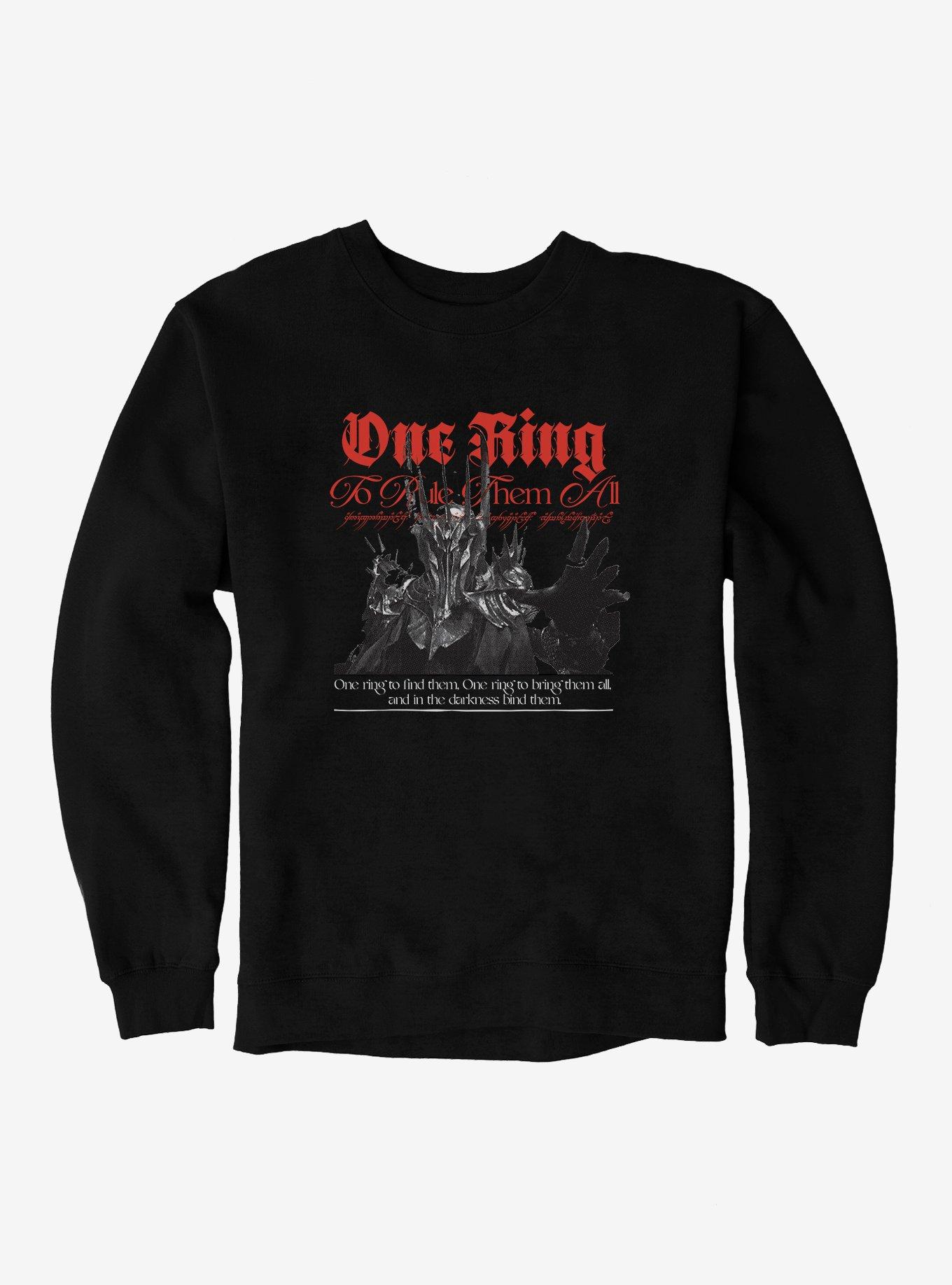The Lord Of The Rings One Ring To Rule Them All Sweatshirt, BLACK, hi-res