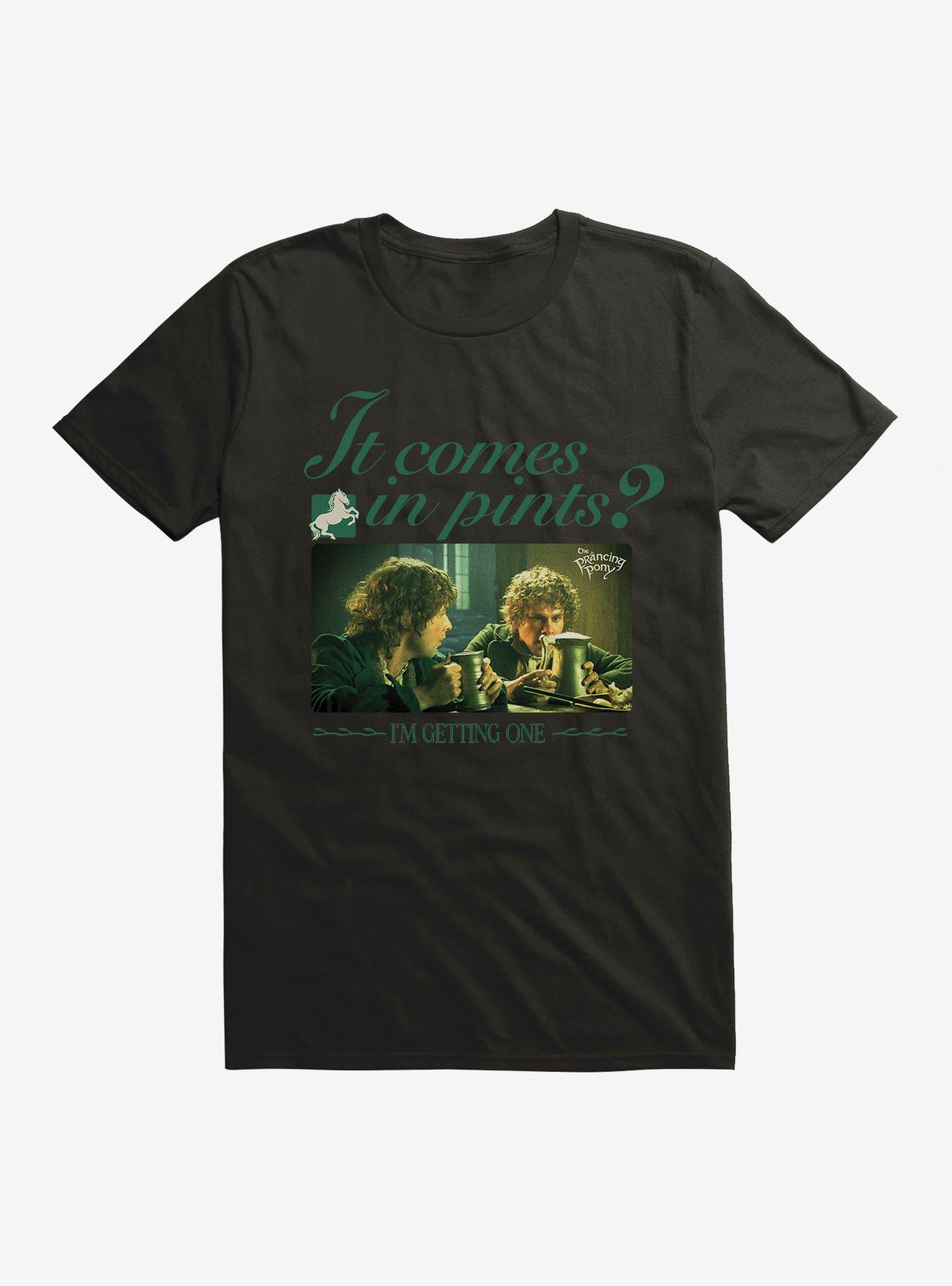 The Lord Of The Rings It Comes In Pints? T-Shirt, BLACK, hi-res