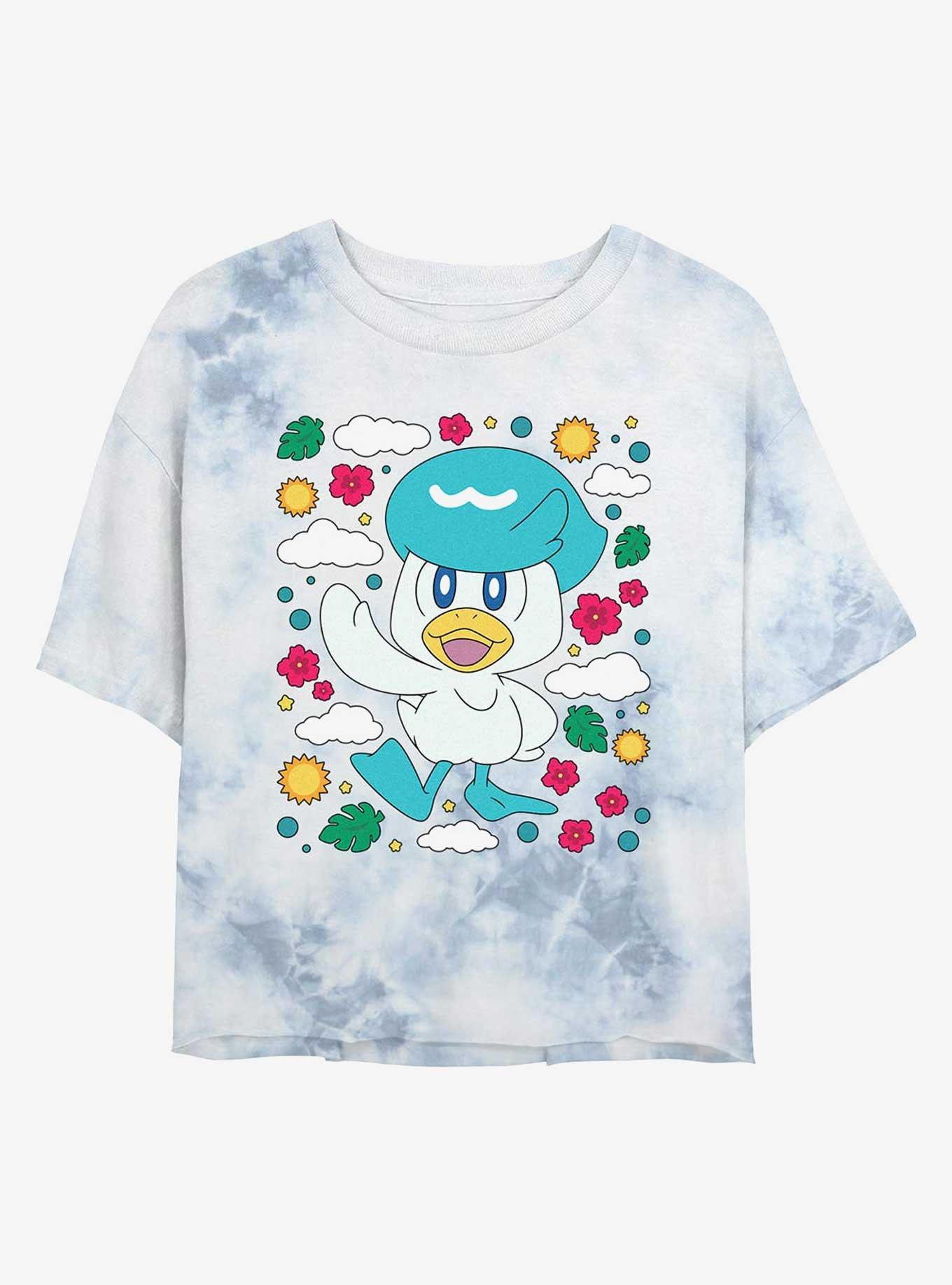 Pokemon Quaxly Iconic Girls Tie-Dye Crop T-Shirt, , hi-res
