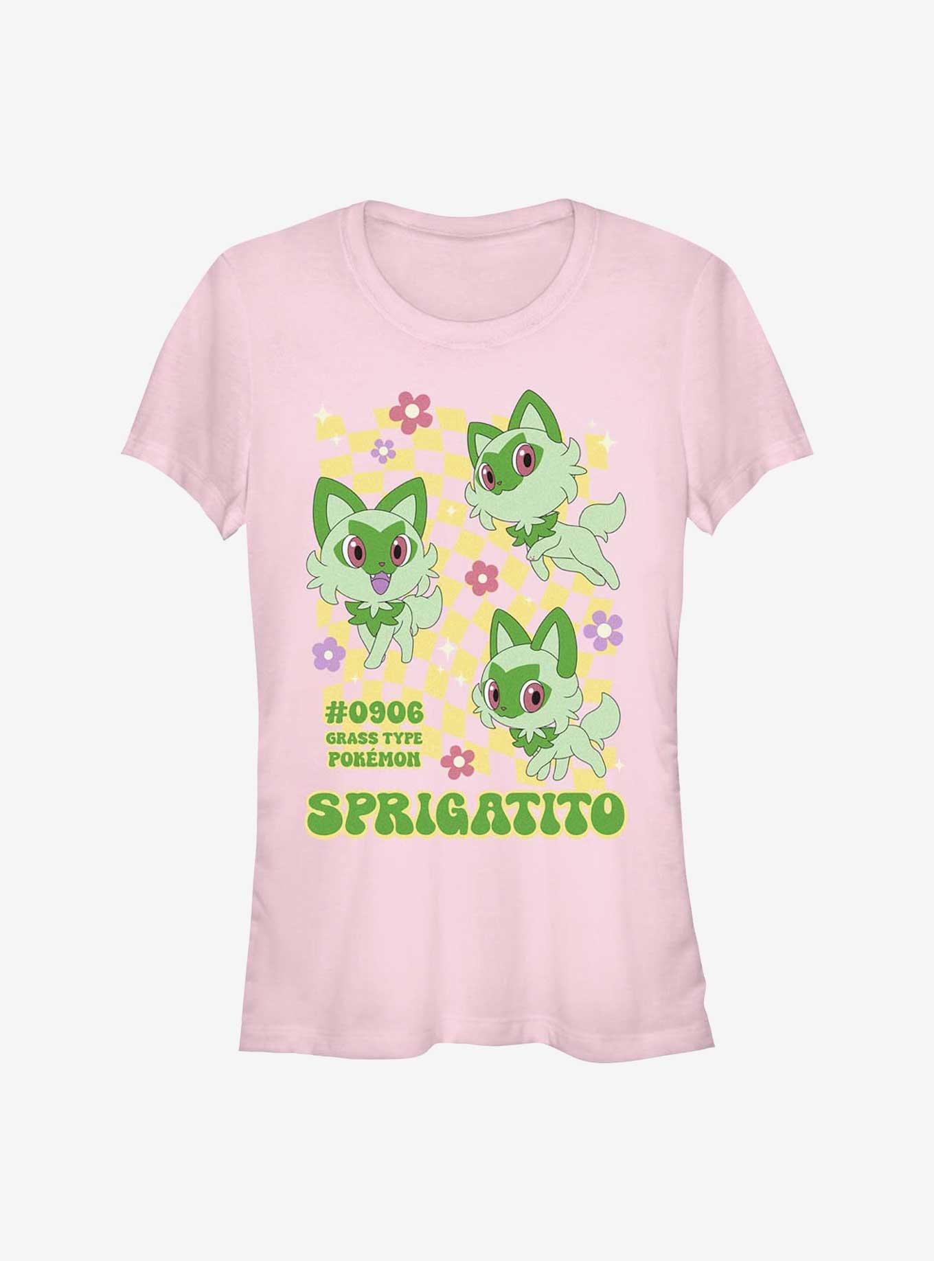 Pokemon Sprigatito Grass Type Girls T-Shirt, , hi-res