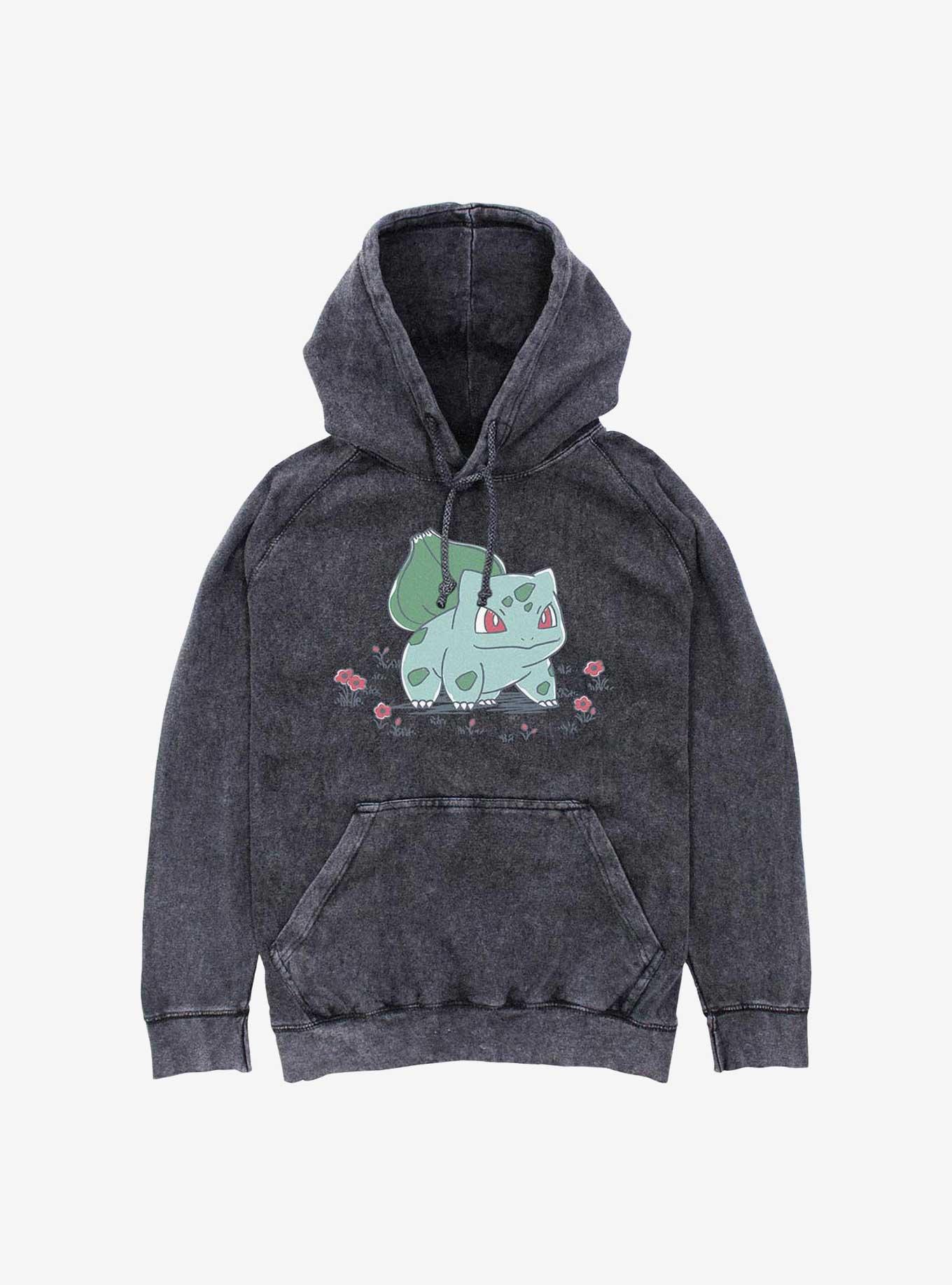 Pokemon Bulbasaur Flowers Mineral Wash Hoodie, , hi-res